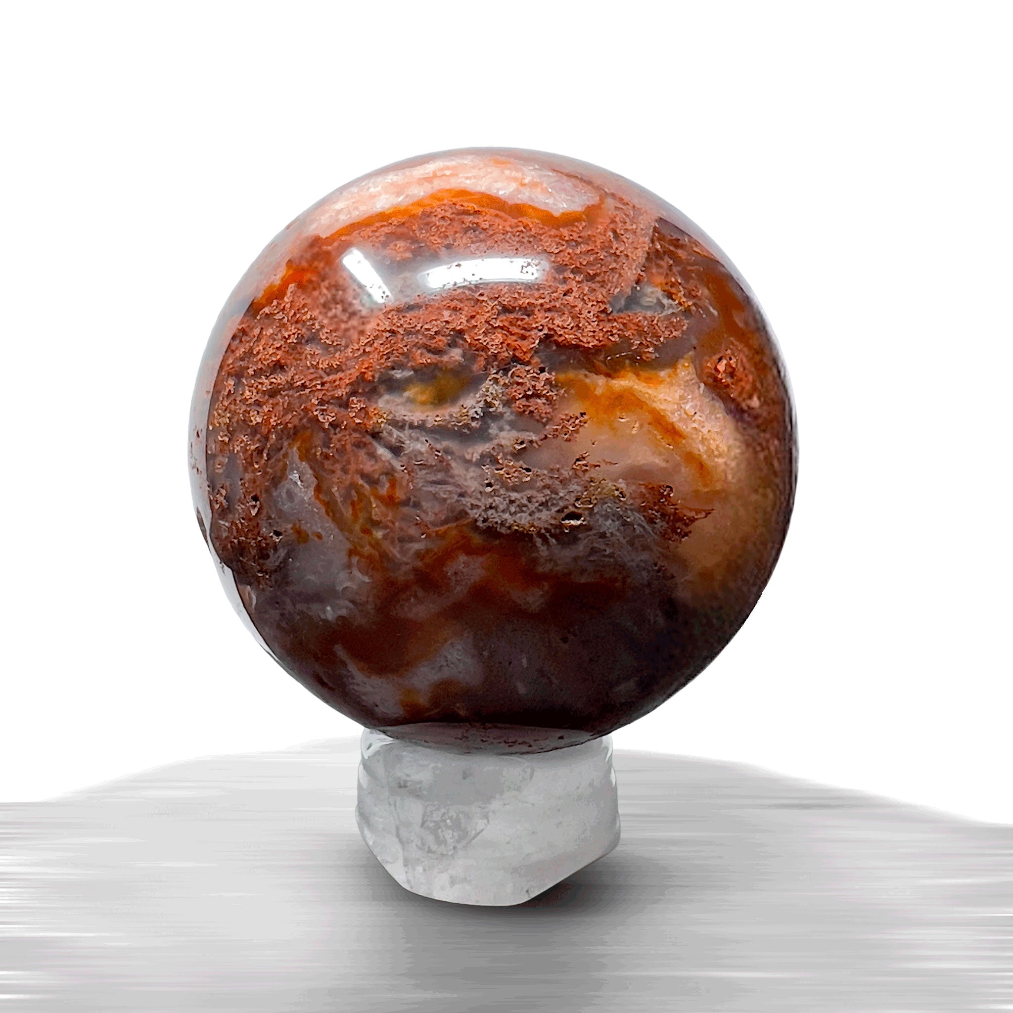 #piezas únicas_esfera ágata musgo roja 3