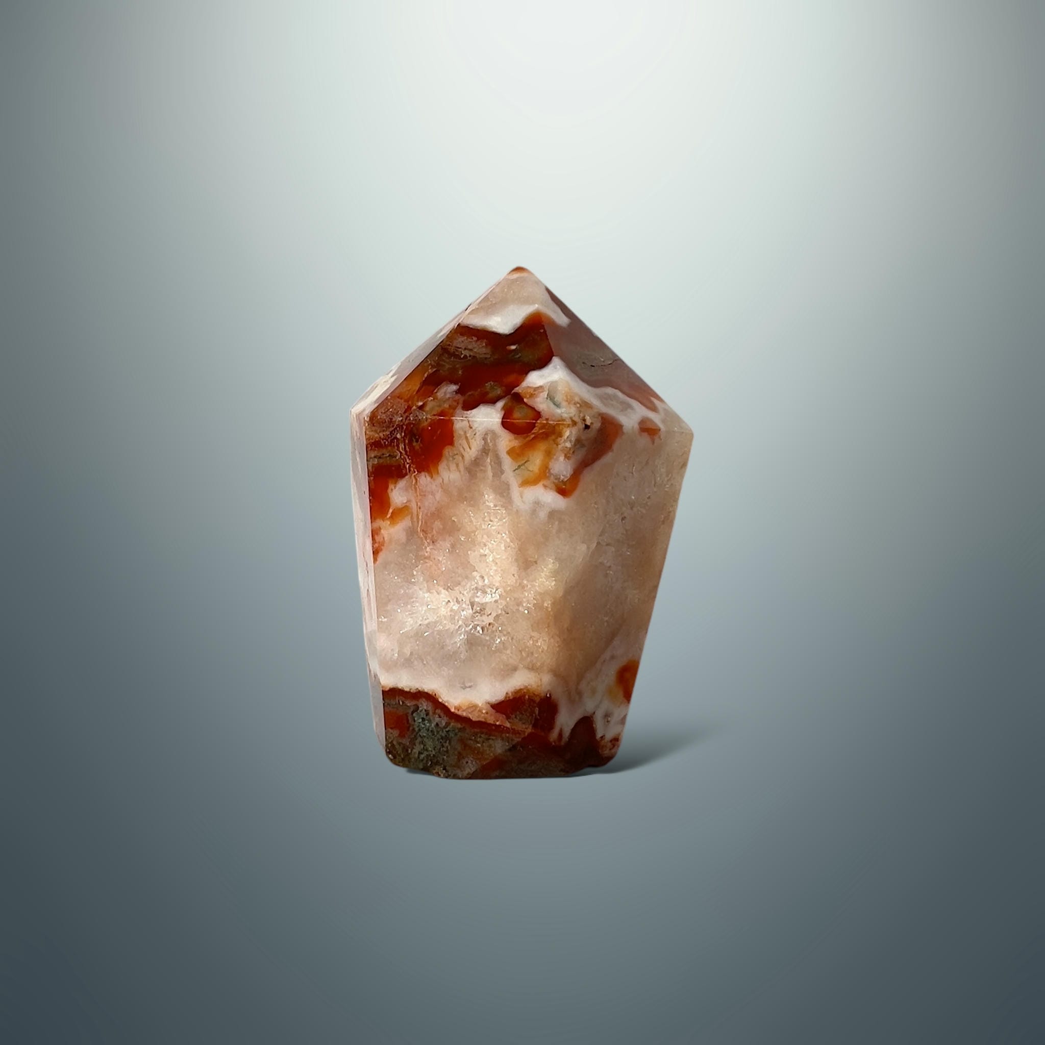 #piezas únicas_punta ágata musgo roja 31