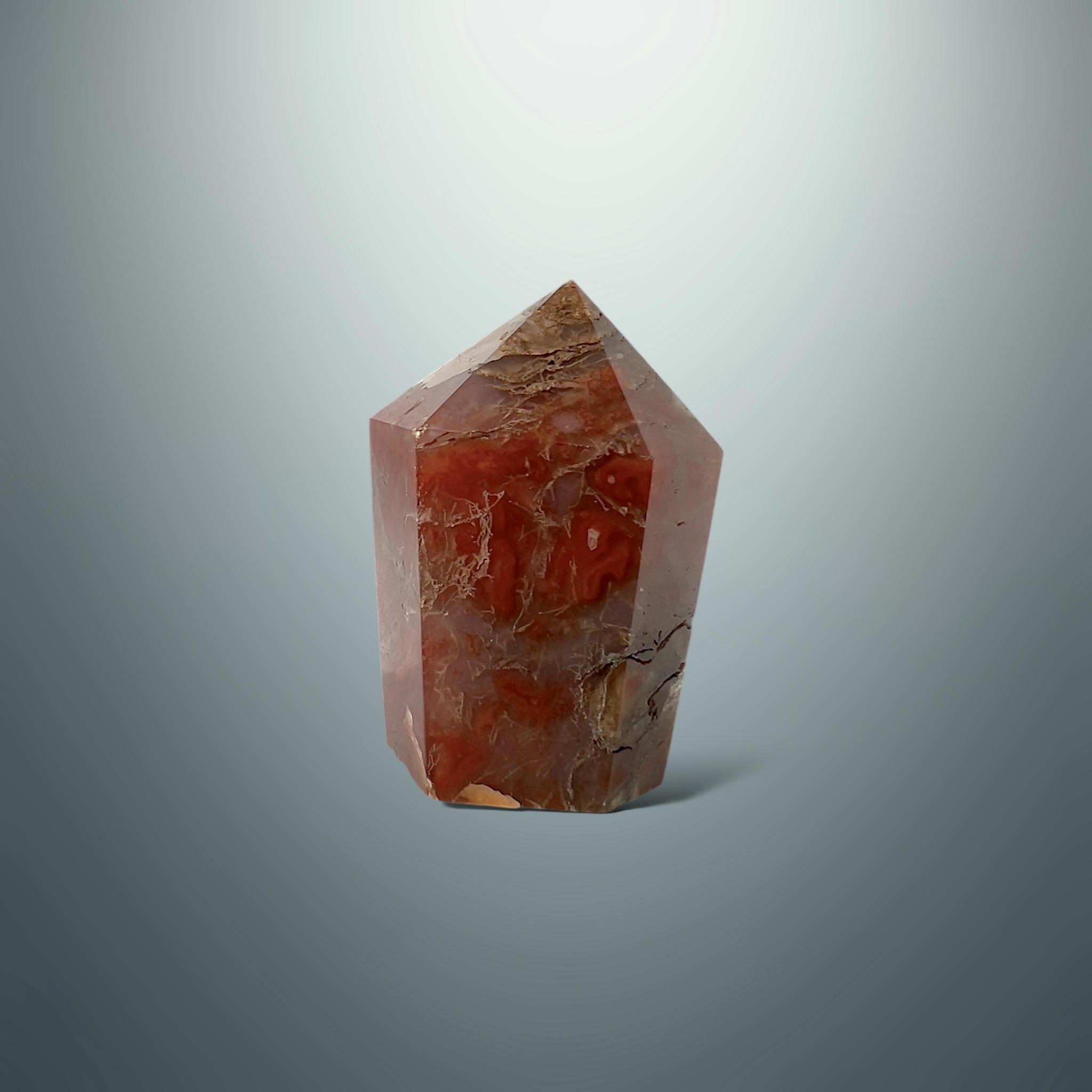 #piezas únicas_punta ágata musgo roja 32