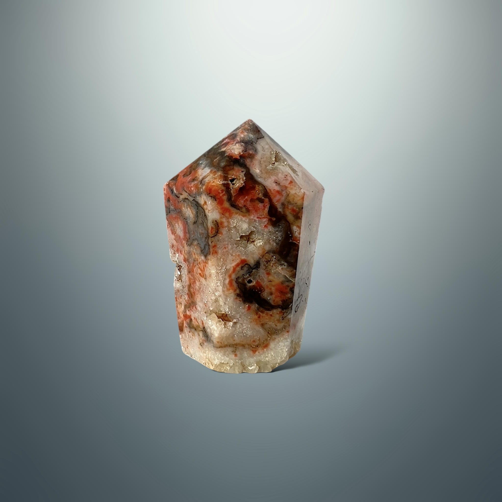 #piezas únicas_punta ágata musgo roja 33