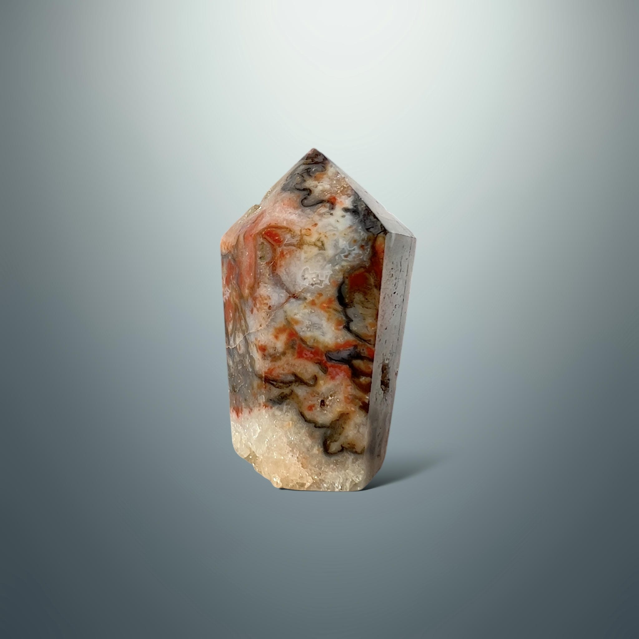 #piezas únicas_punta ágata musgo roja 33