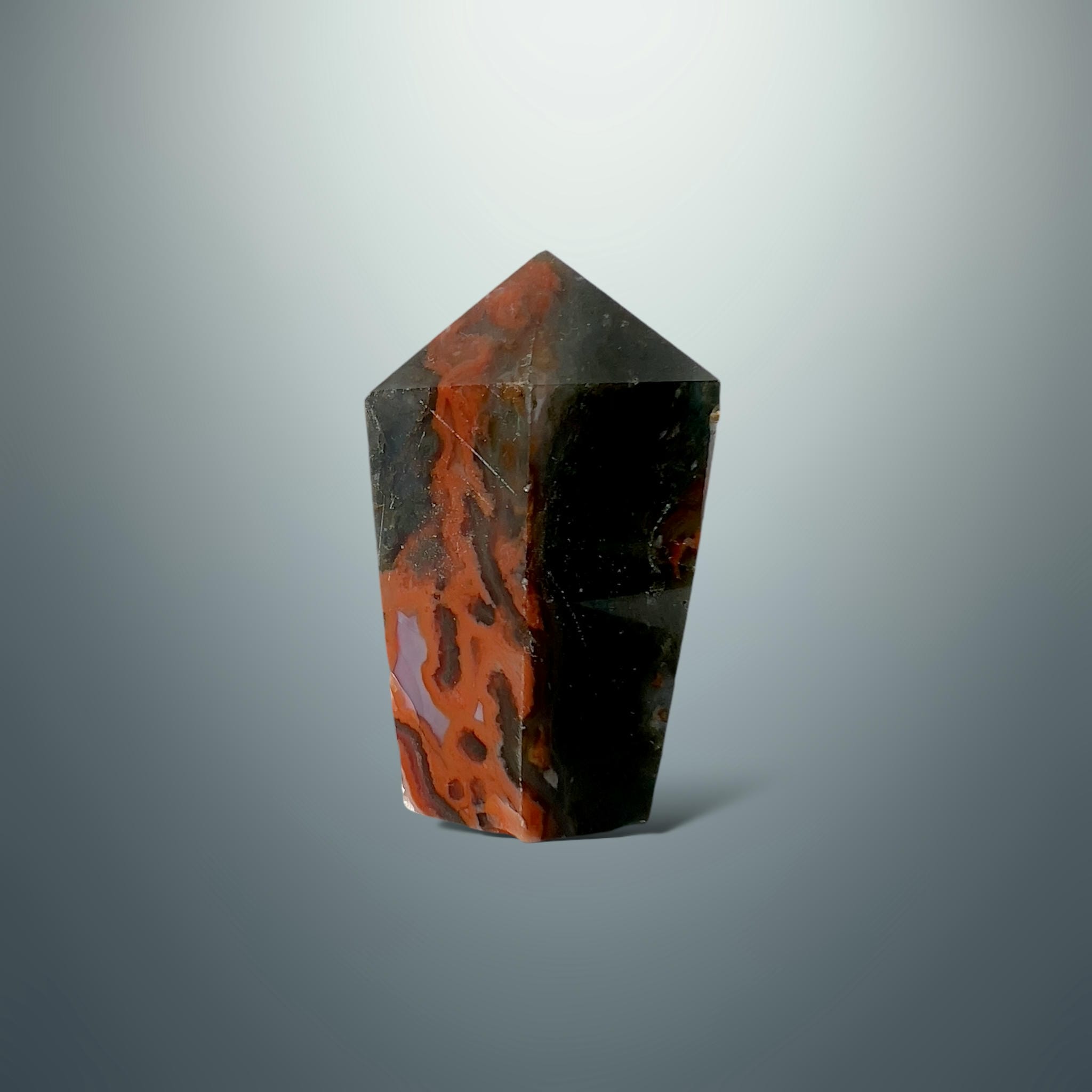 #piezas únicas_punta ágata musgo roja 34