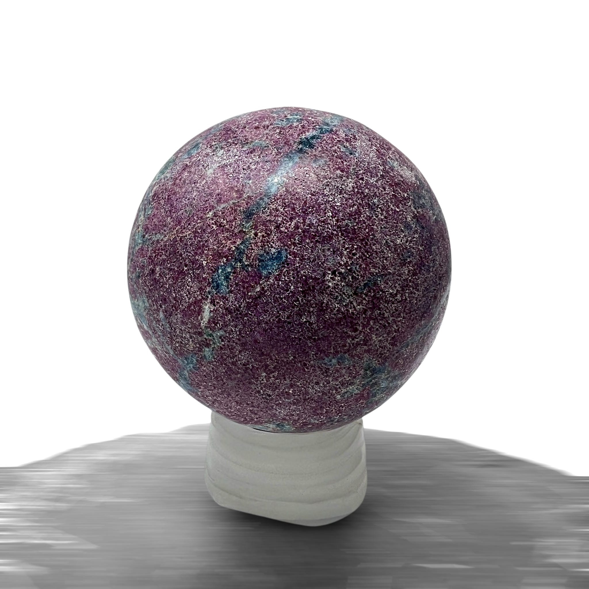#piezas únicas_esfera rubí en fucsita con cianita 4