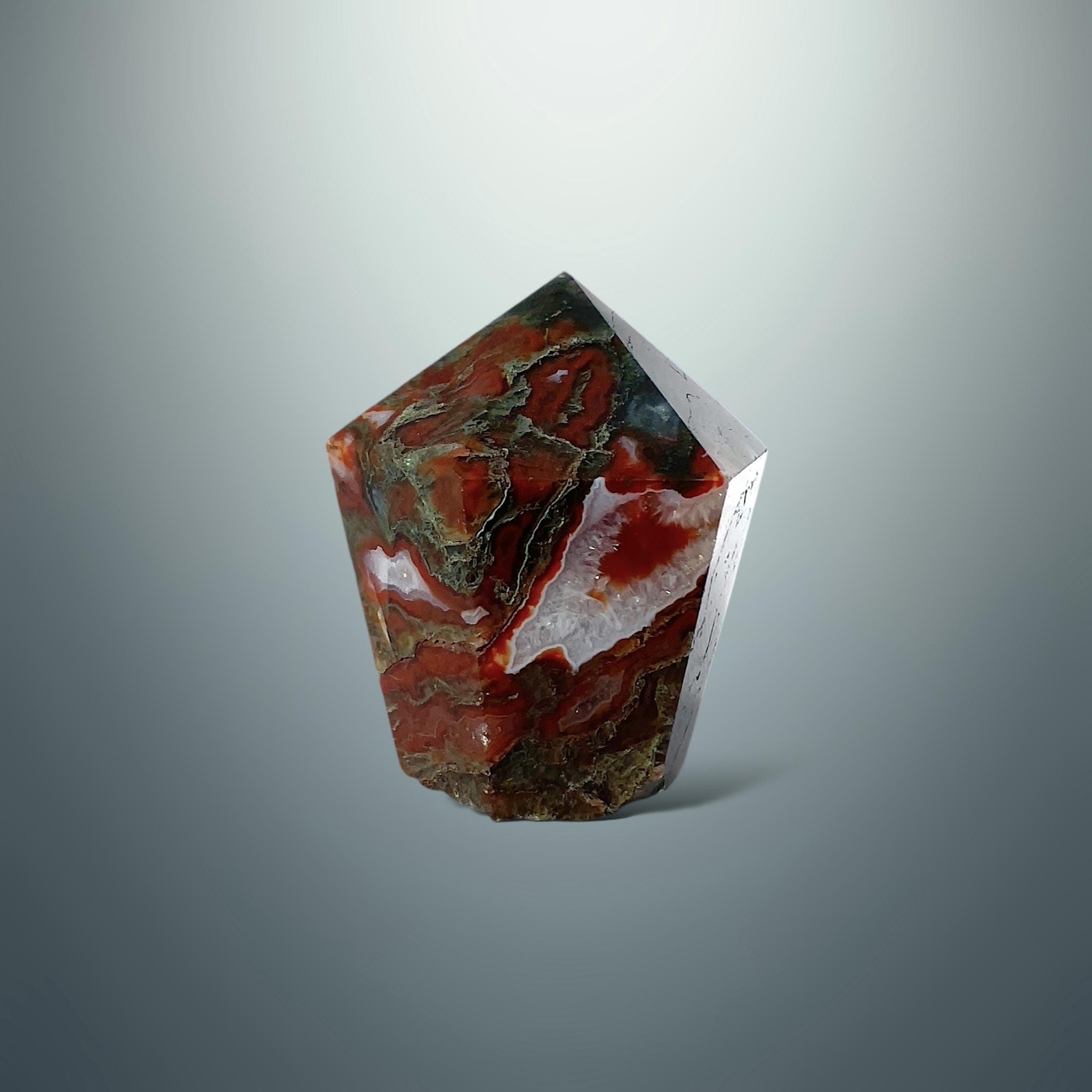 #piezas únicas_punta ágata musgo roja 4