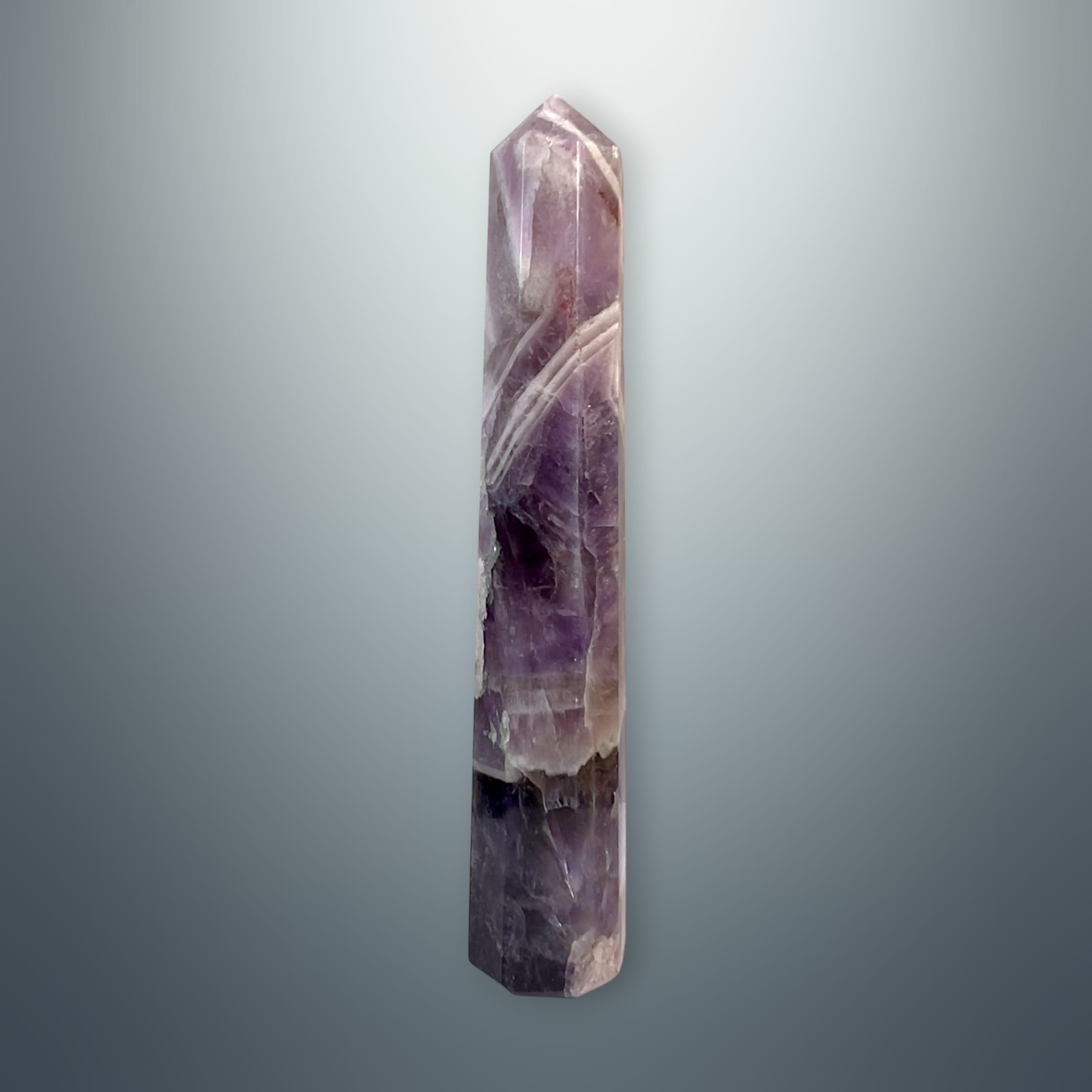 #piezas únicas_torre hexagonal amatista chevron 4