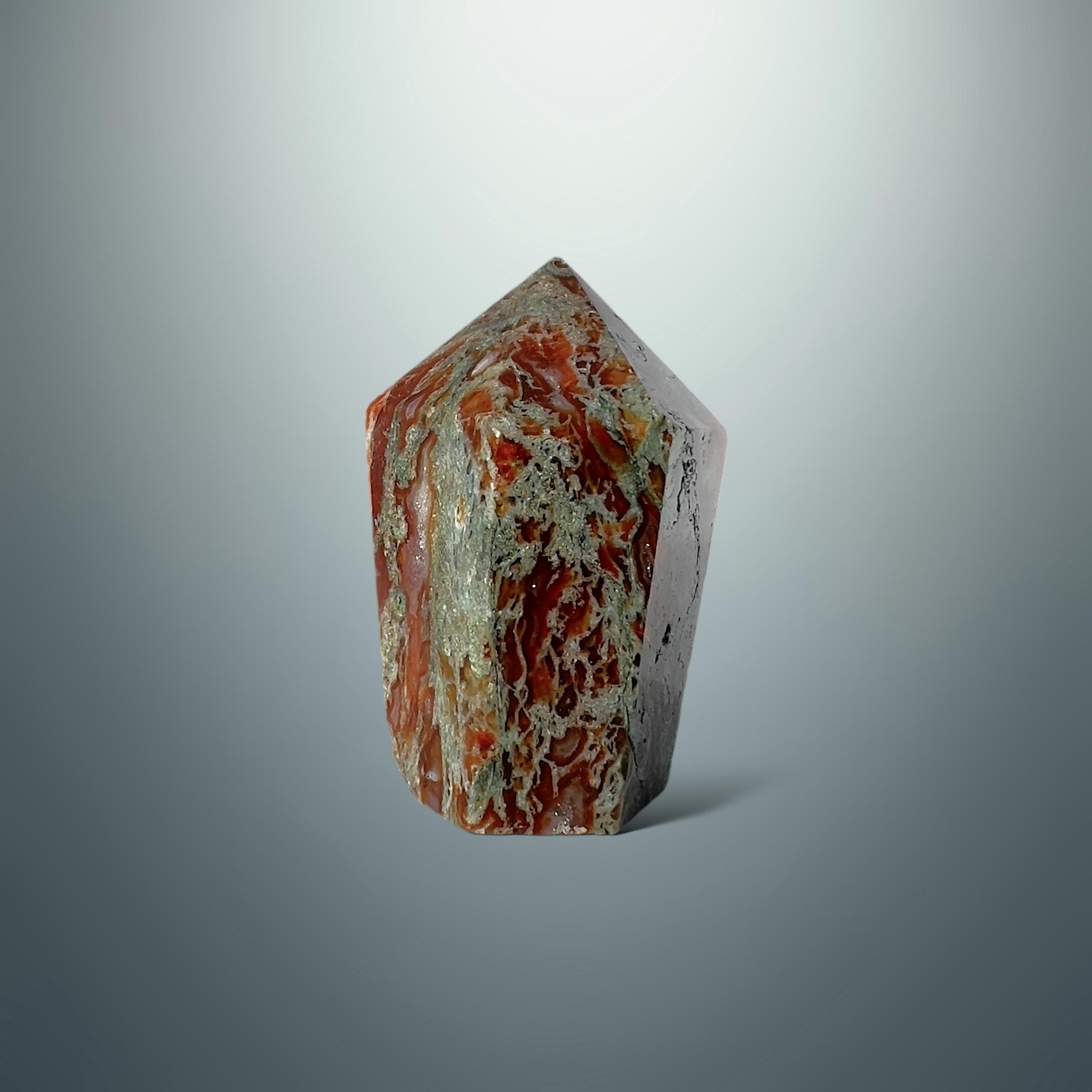 #piezas únicas_punta ágata musgo roja 5