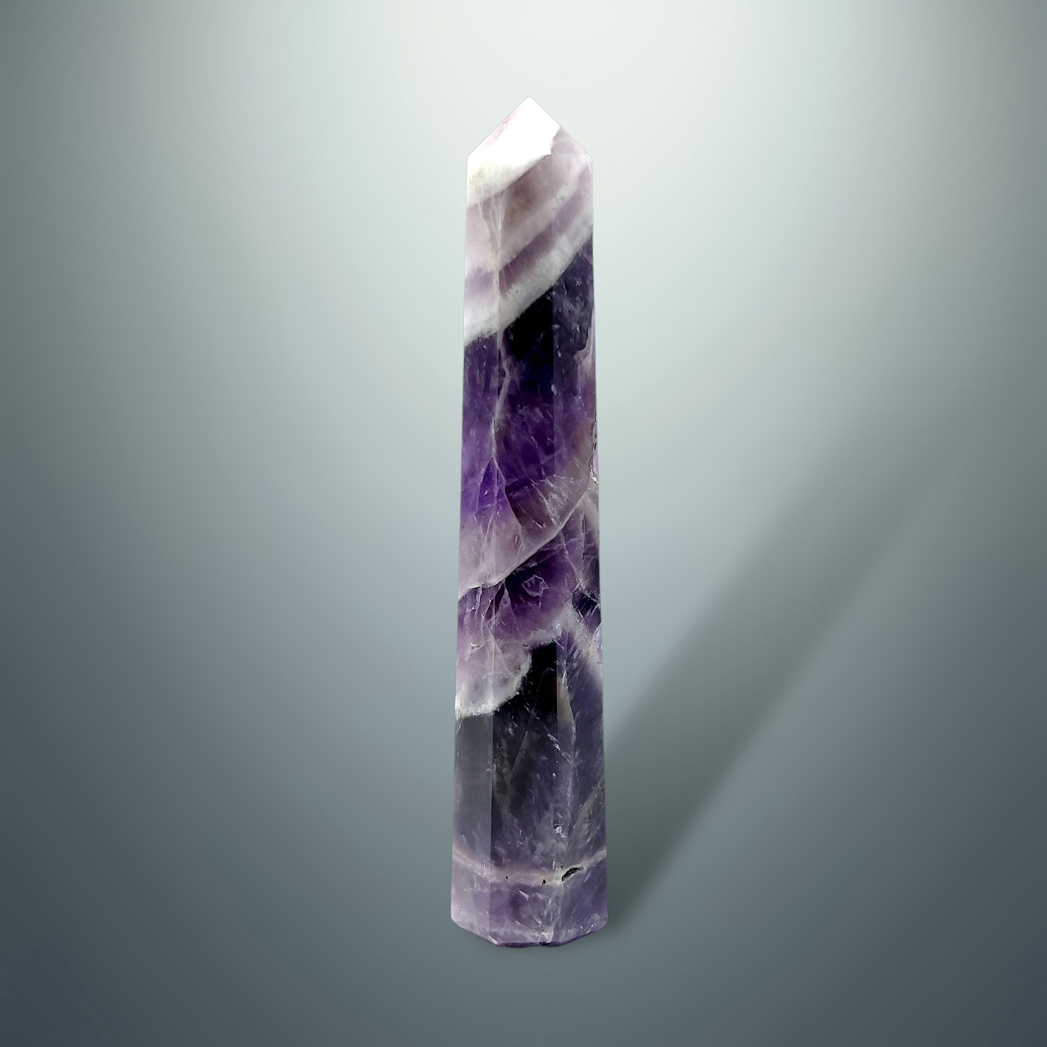 #piezas únicas_torre hexagonal amatista chevron 5