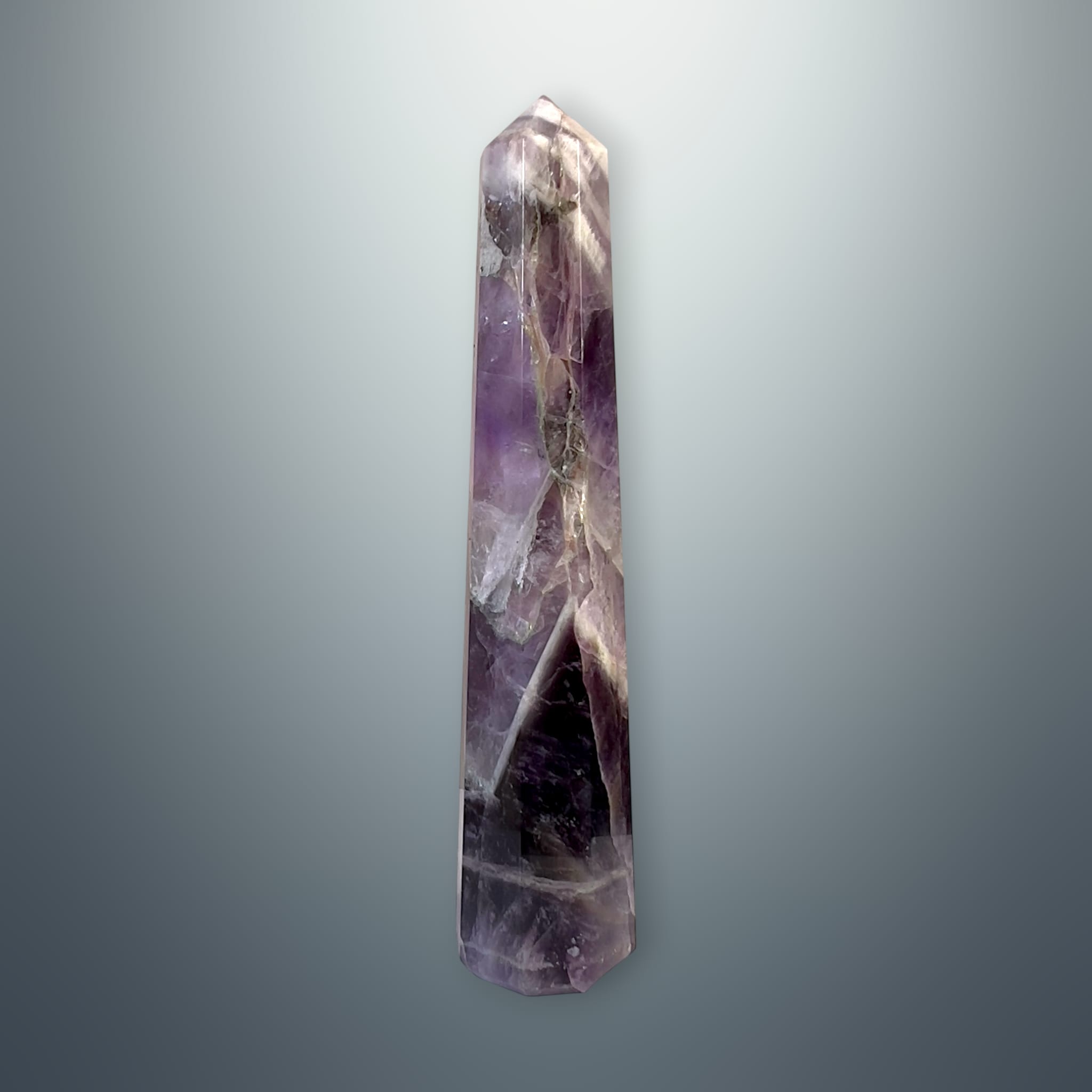 #piezas únicas_torre hexagonal amatista chevron 5