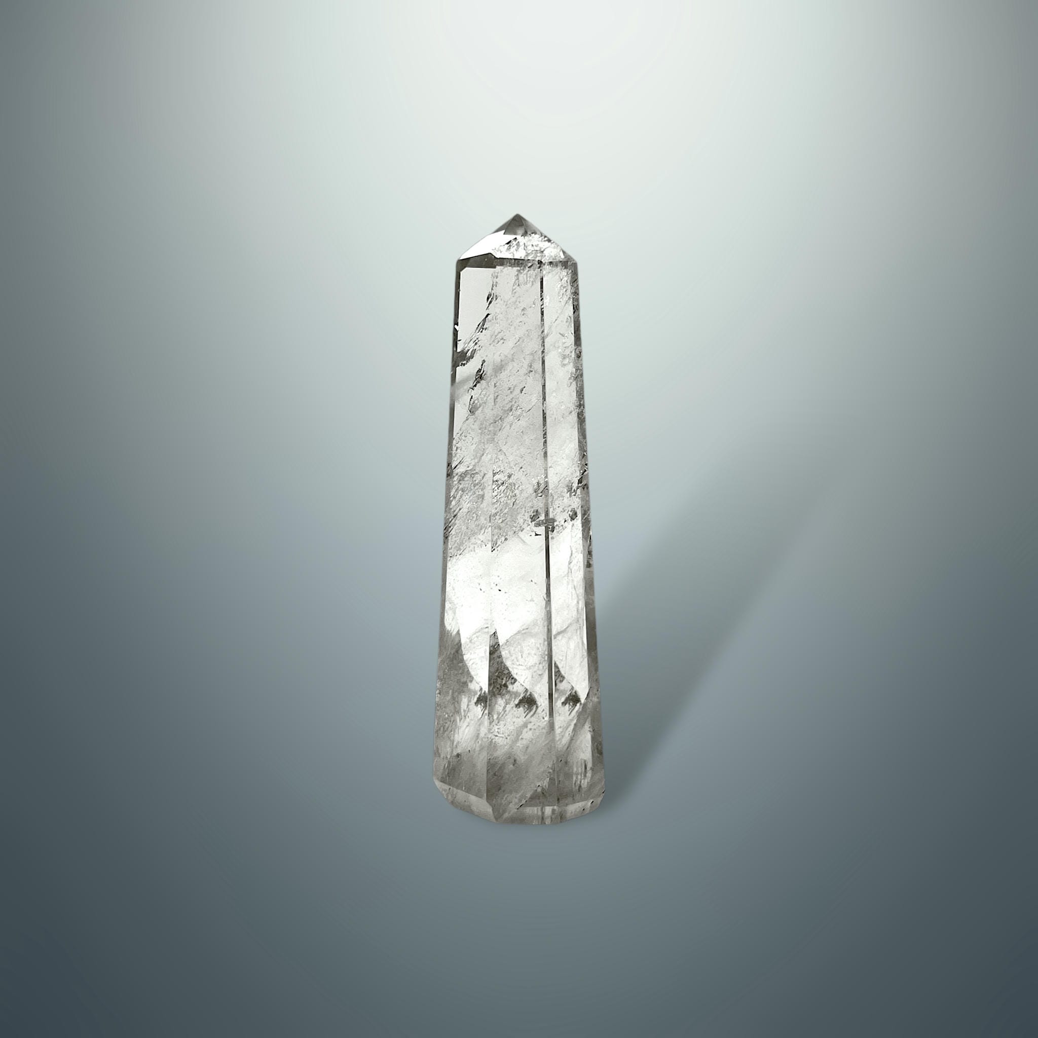 #piezas únicas_torre hexagonal cuarzo blanco 5