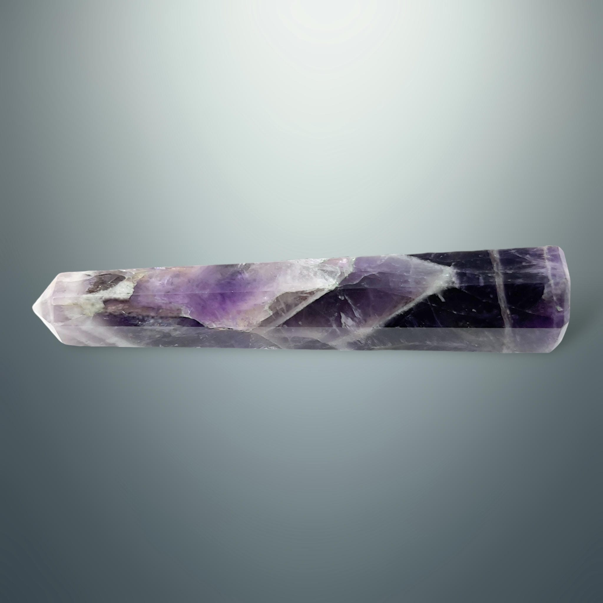 #piezas únicas_torre hexagonal amatista chevron 5