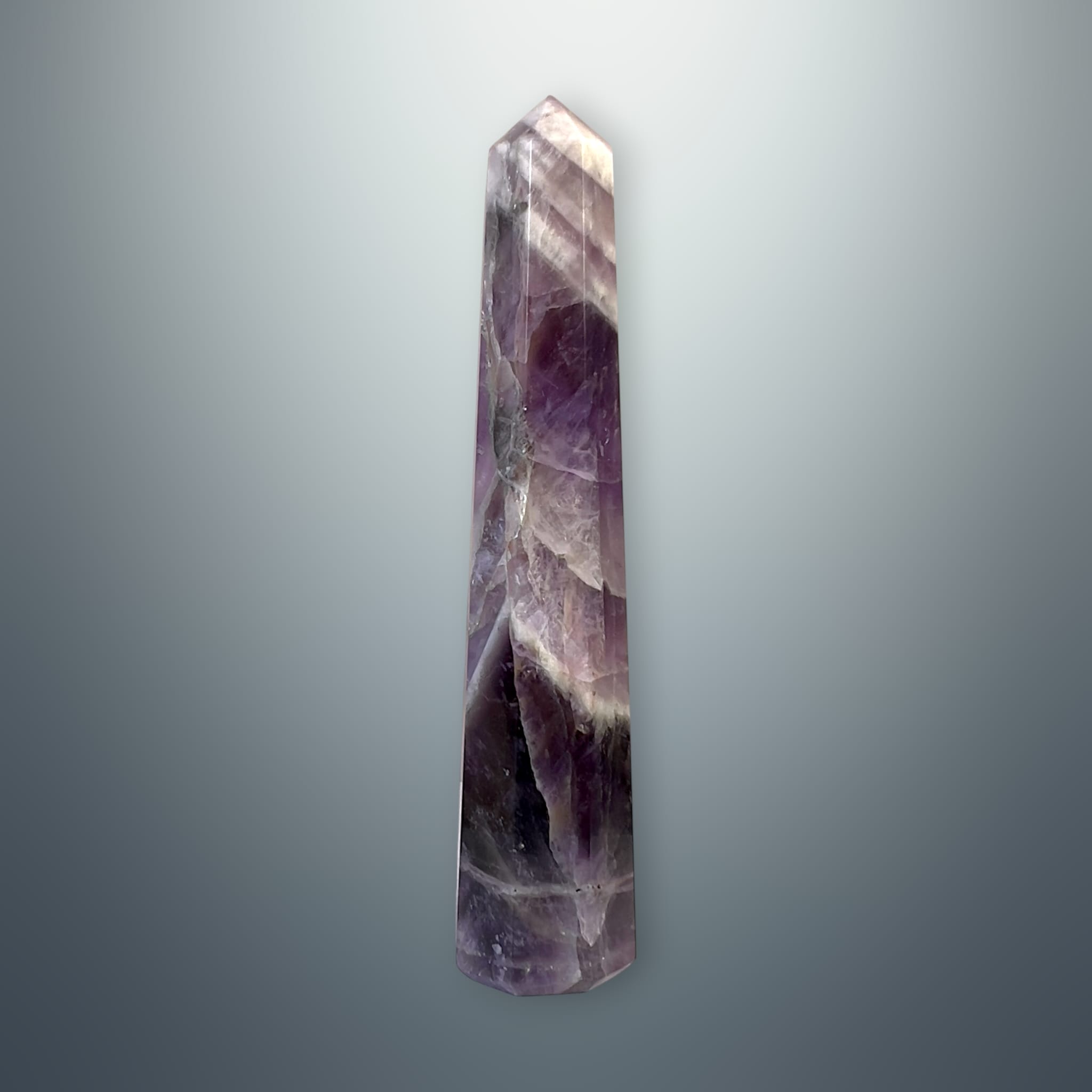 #piezas únicas_torre hexagonal amatista chevron 5