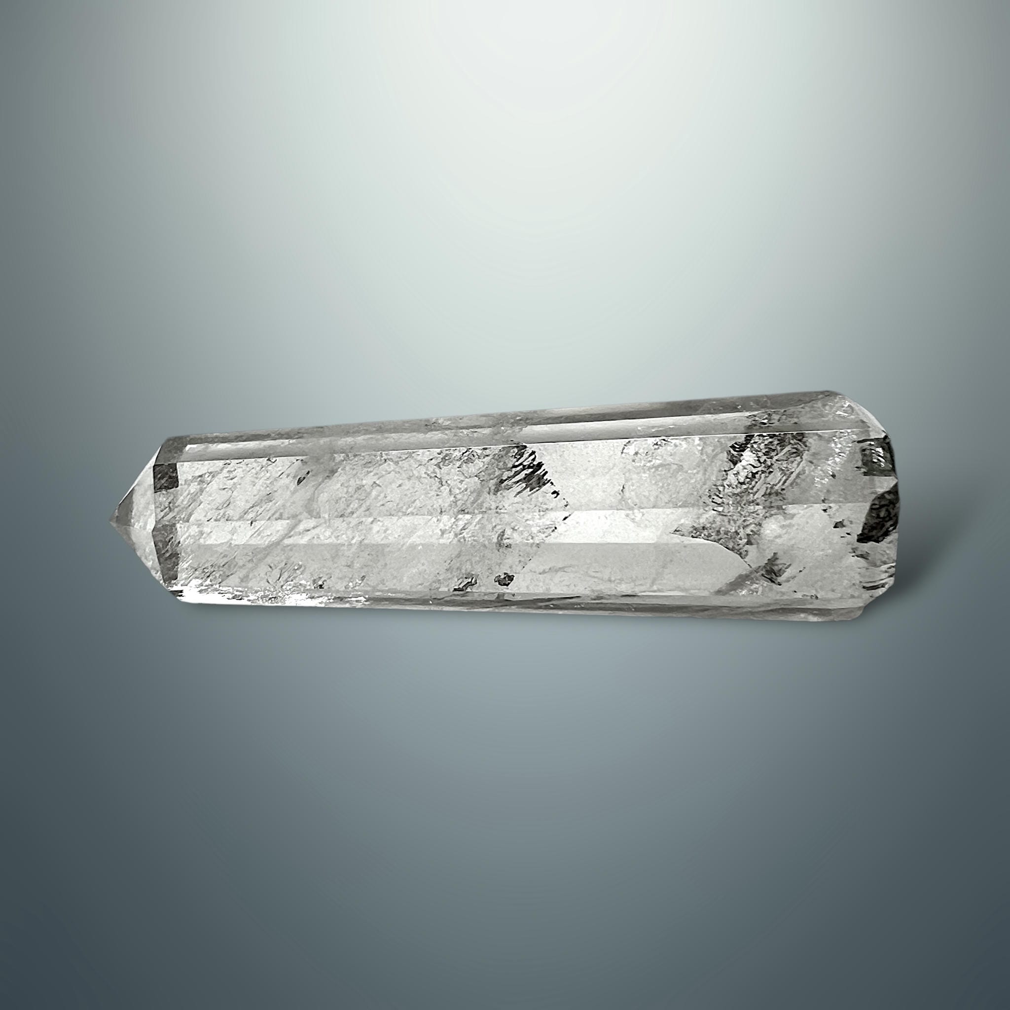 #piezas únicas_torre hexagonal cuarzo blanco 5