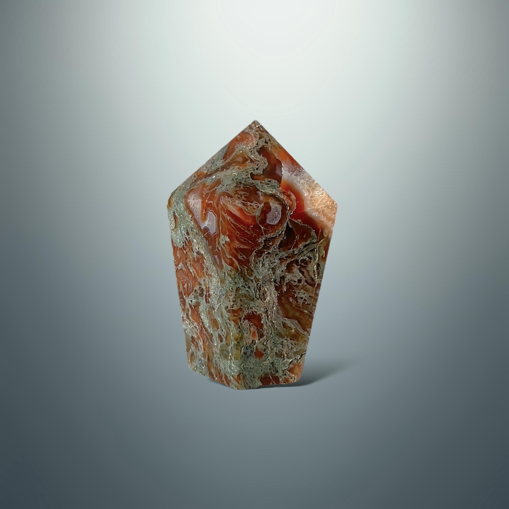 #piezas únicas_punta ágata musgo roja 5