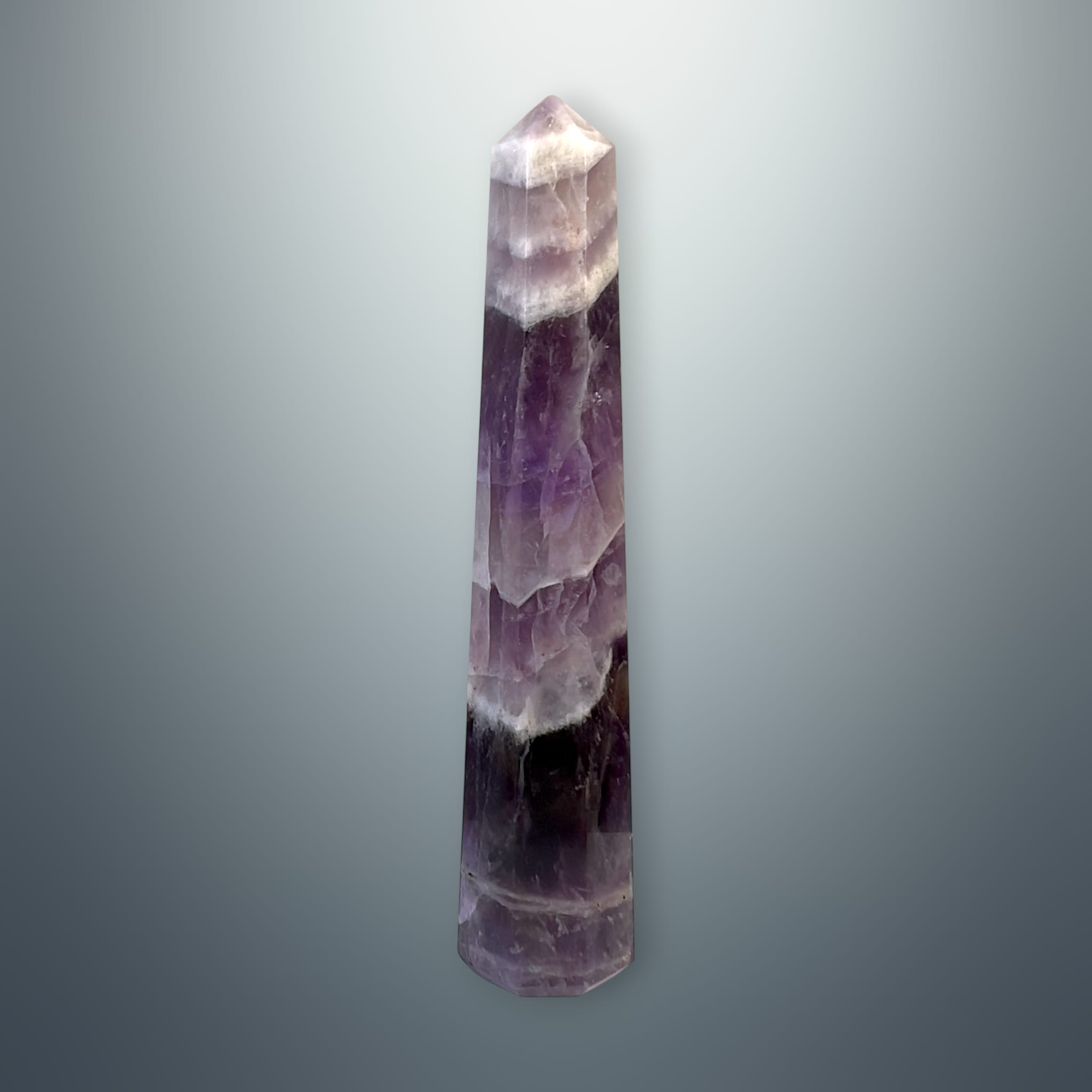 #piezas únicas_torre hexagonal amatista chevron 5