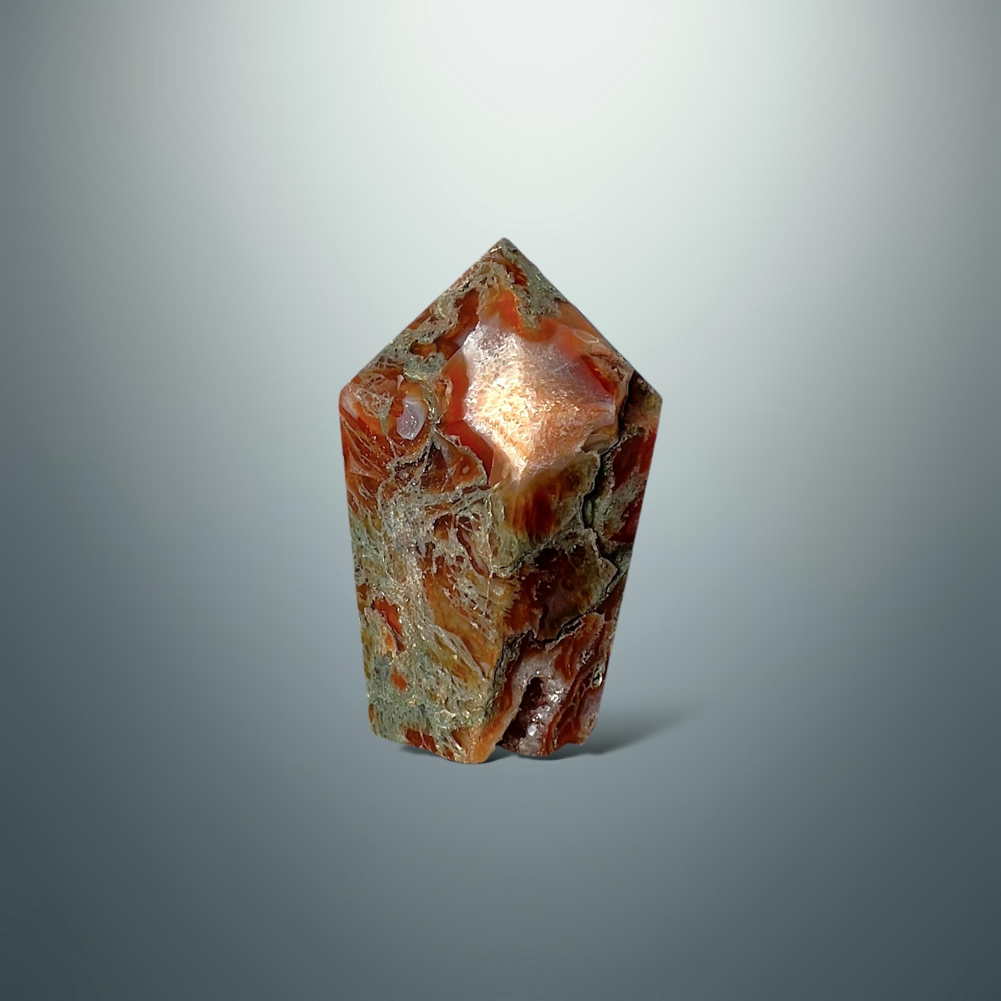 #piezas únicas_punta ágata musgo roja 5