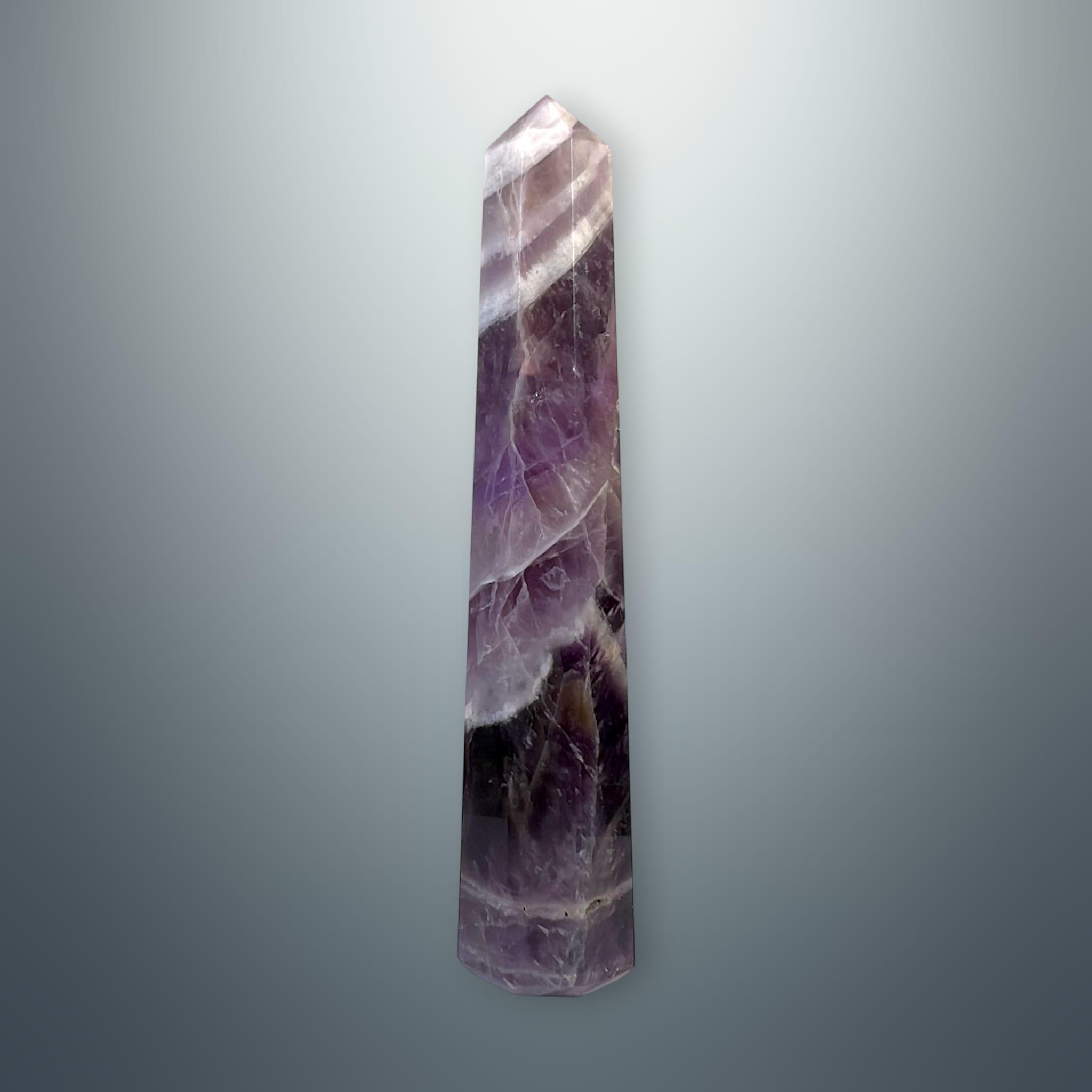 #piezas únicas_torre hexagonal amatista chevron 5