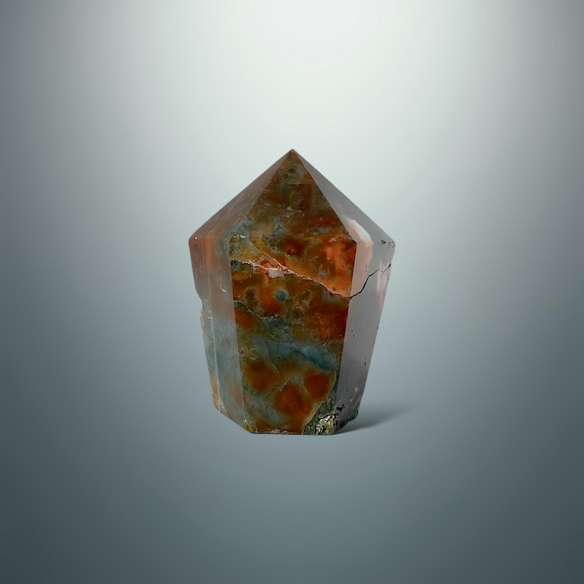 #piezas únicas_punta ágata musgo roja 6