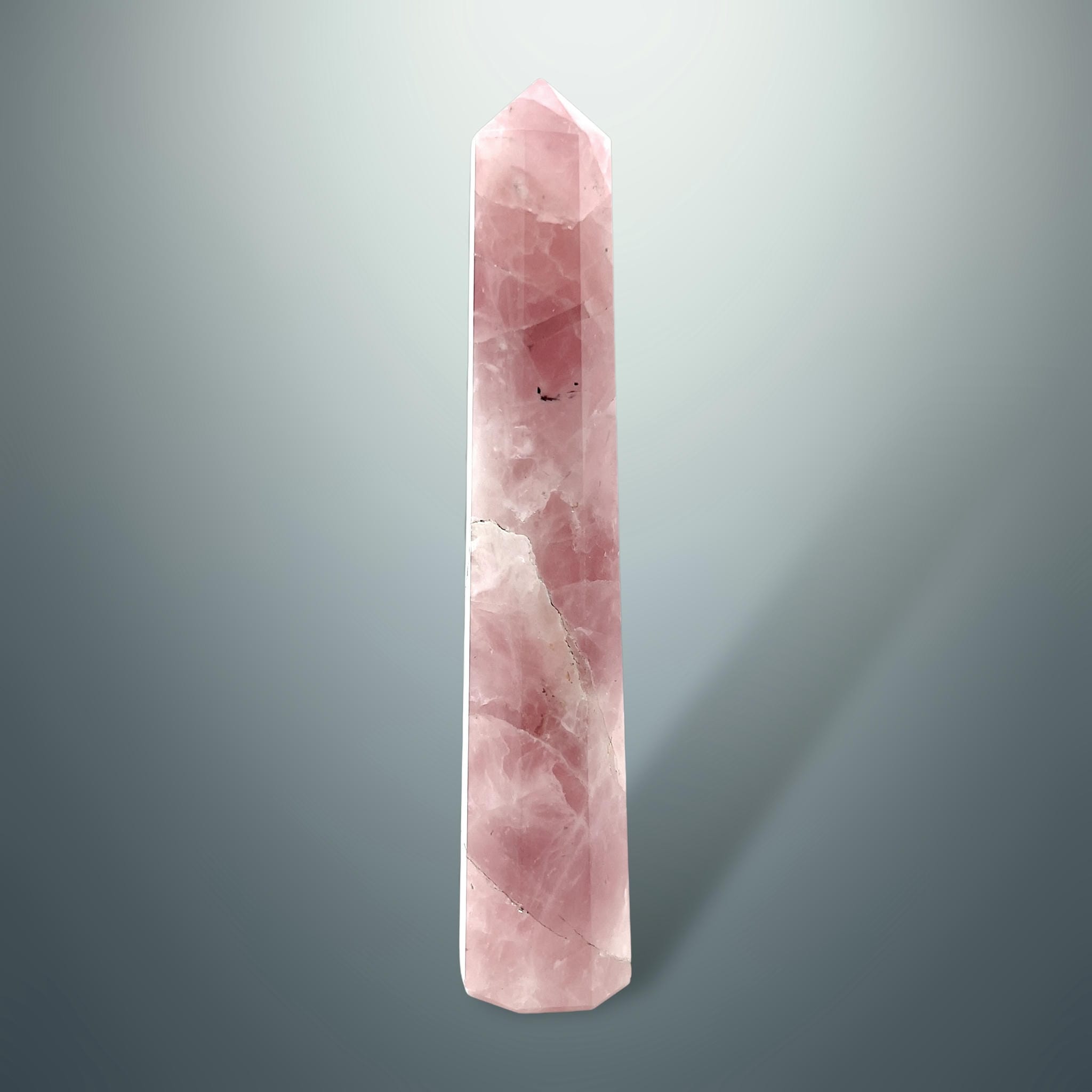 #piezas únicas_torre hexagonal cuarzo rosa 6