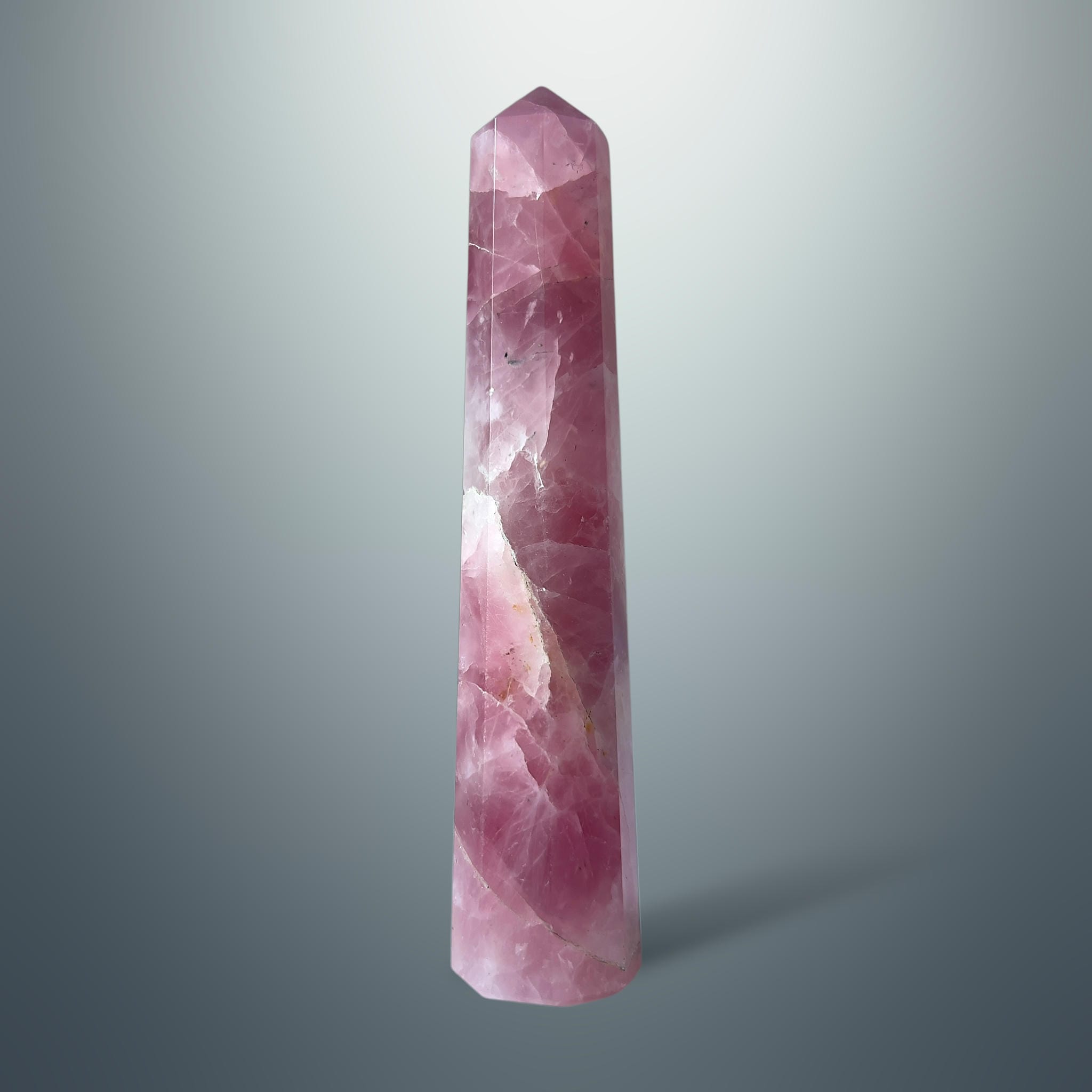 #piezas únicas_torre hexagonal cuarzo rosa 6