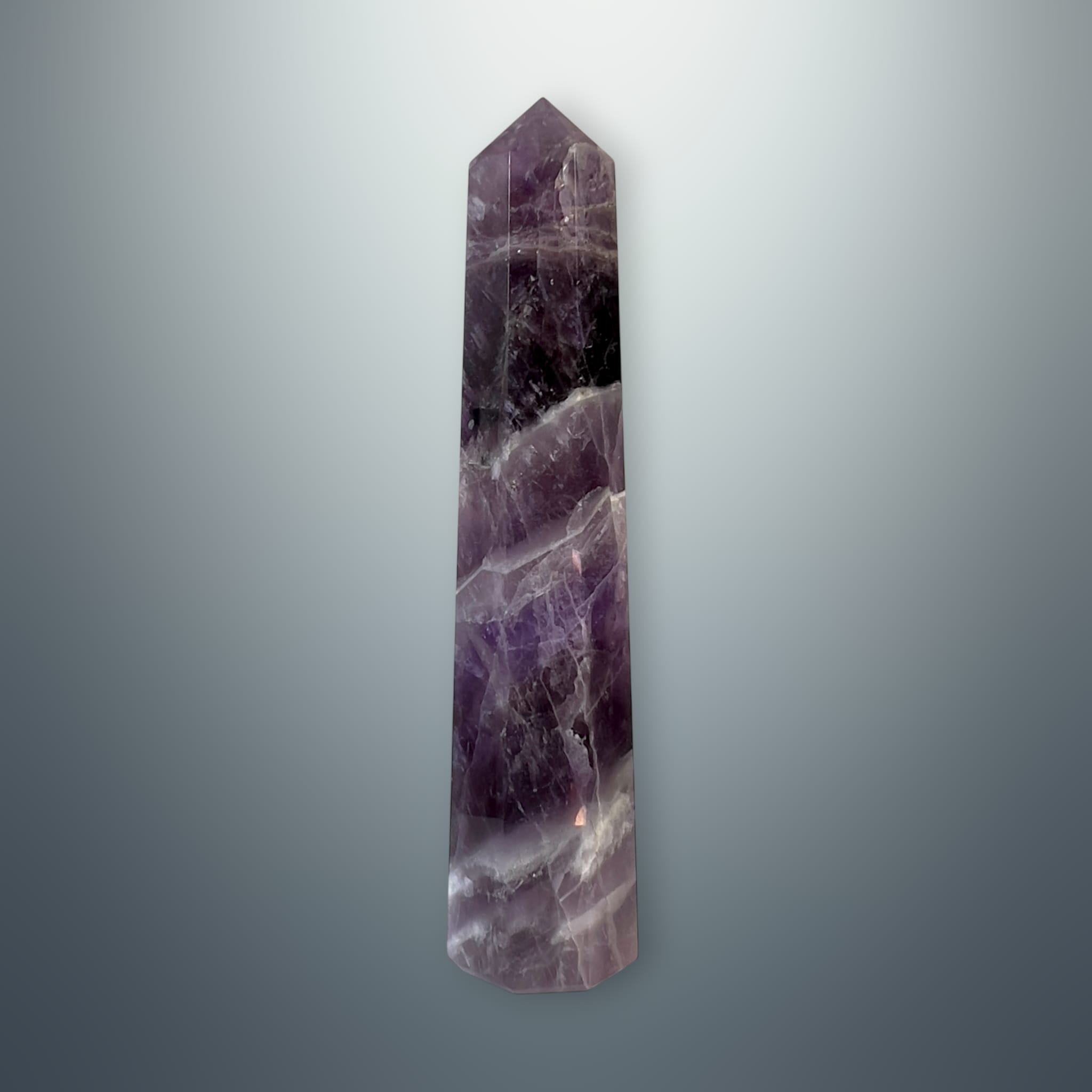 #piezas únicas_torre hexagonal amatista chevron 6