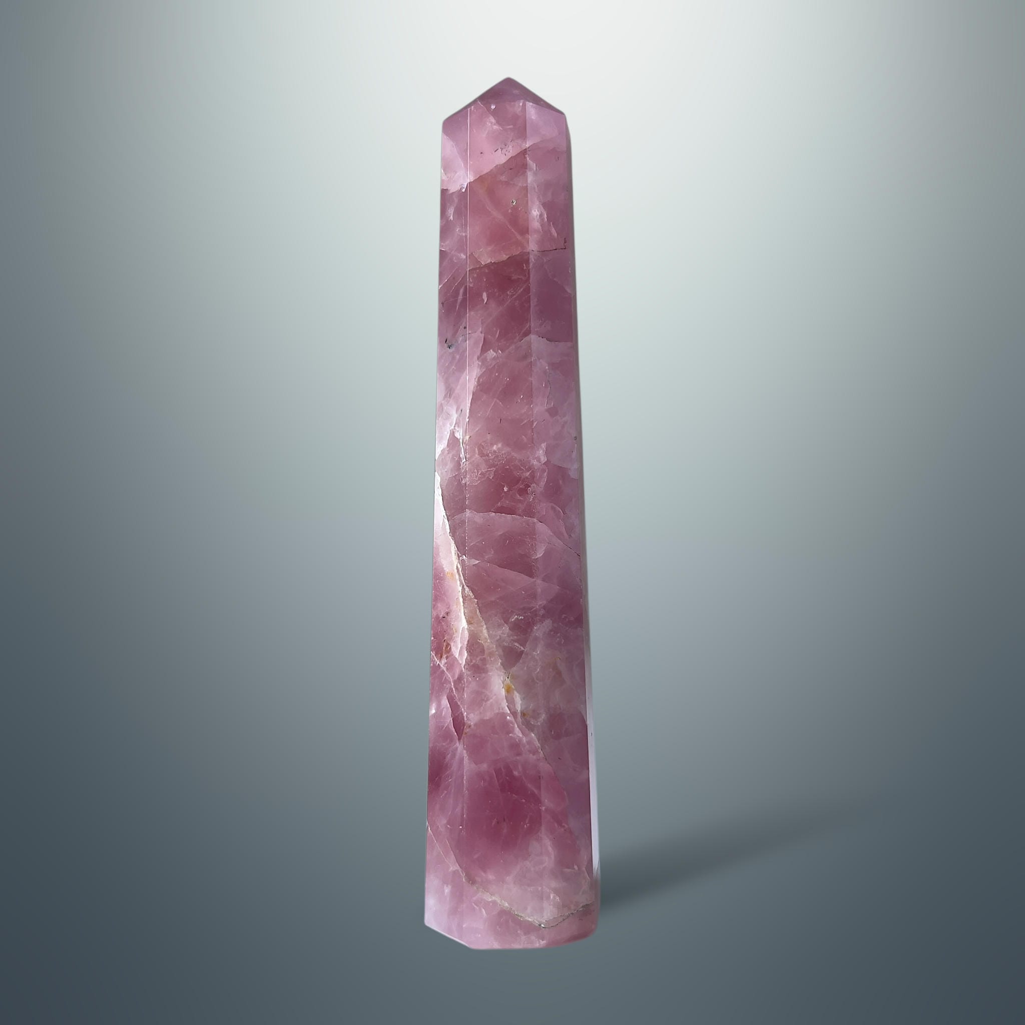 #piezas únicas_torre hexagonal cuarzo rosa 6