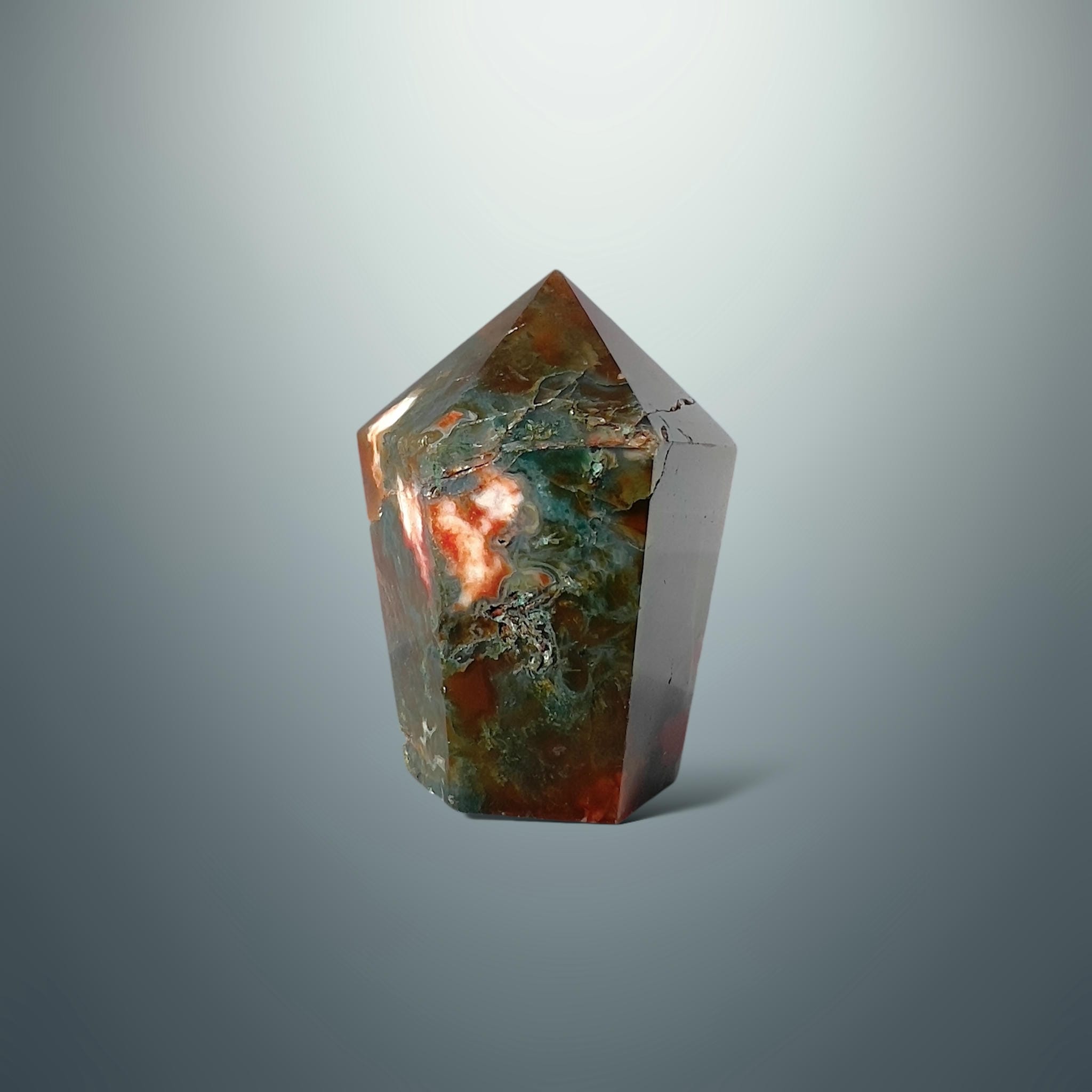 #piezas únicas_punta ágata musgo roja 6