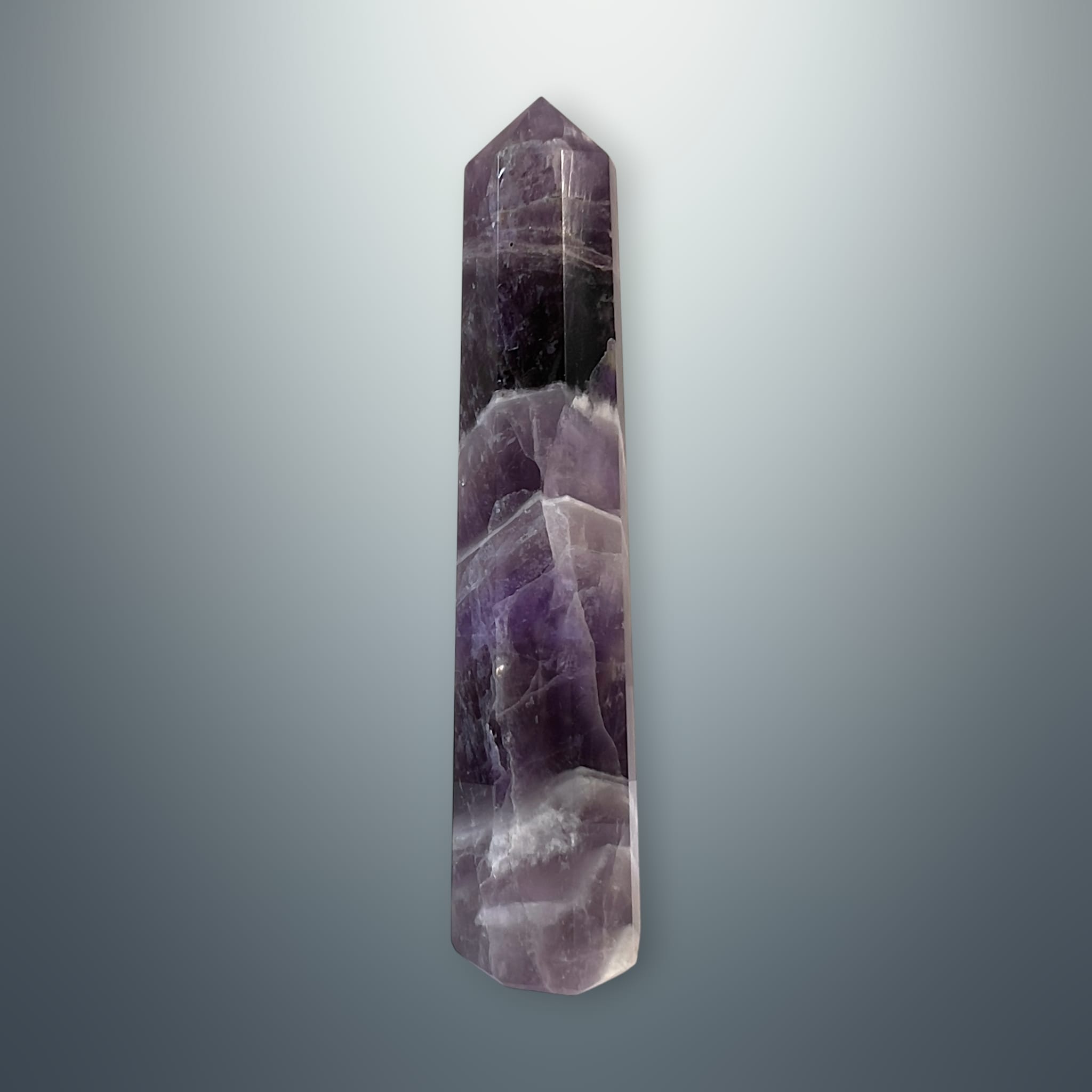 #piezas únicas_torre hexagonal amatista chevron 6