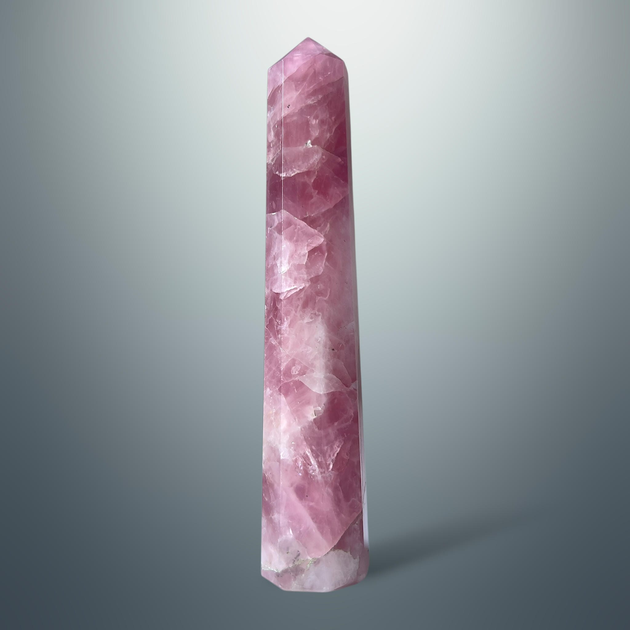 #piezas únicas_torre hexagonal cuarzo rosa 6