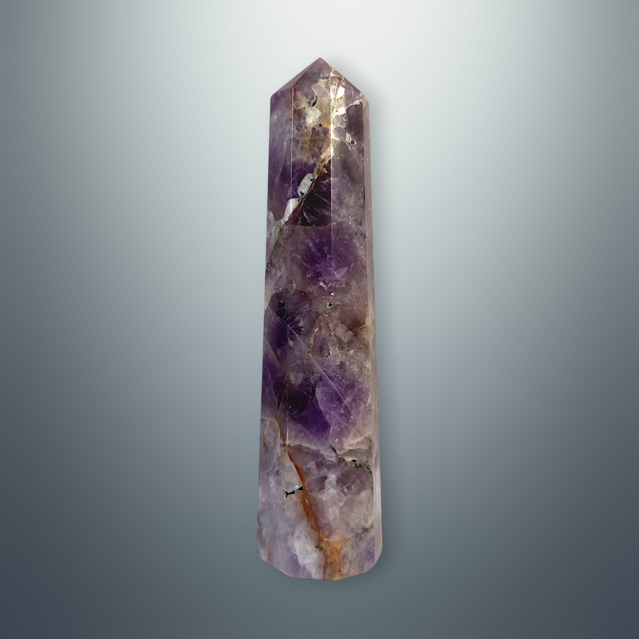 #piezas únicas_torre hexagonal amatista chevron 7