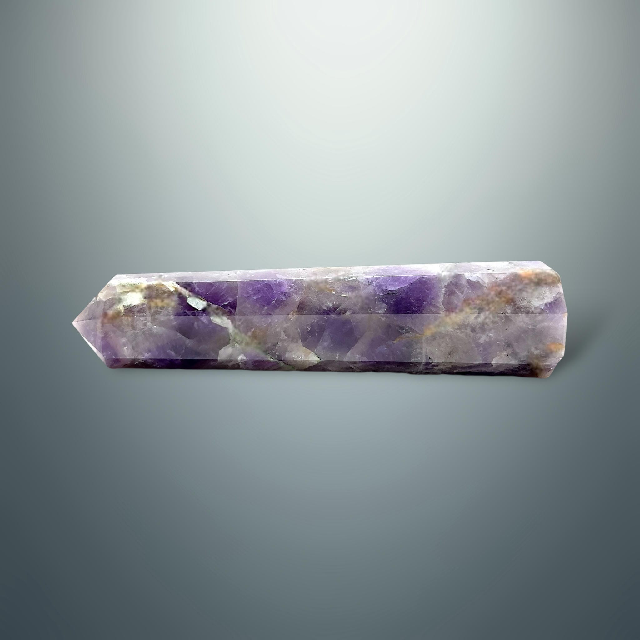 #piezas únicas_torre hexagonal amatista chevron 7