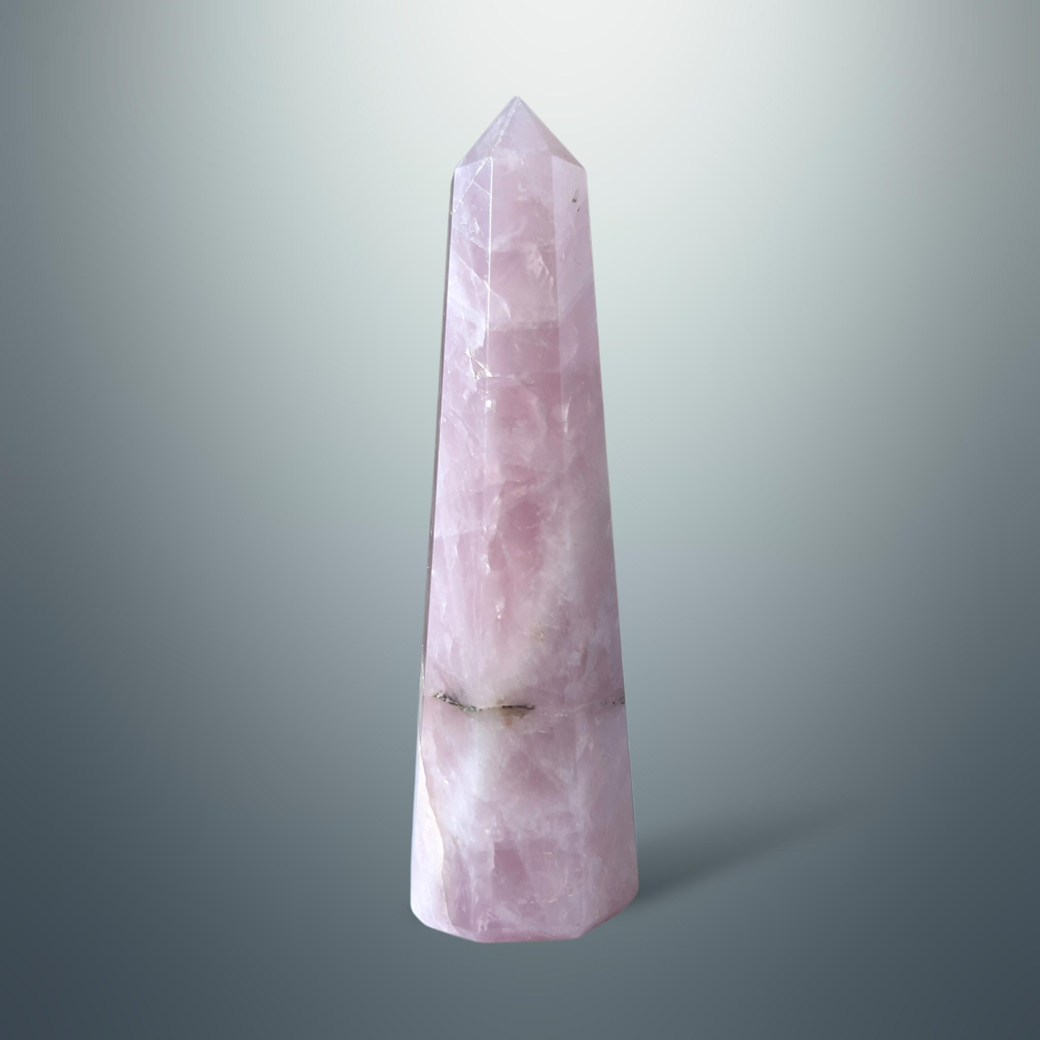 #piezas únicas_torre hexagonal cuarzo rosa 7