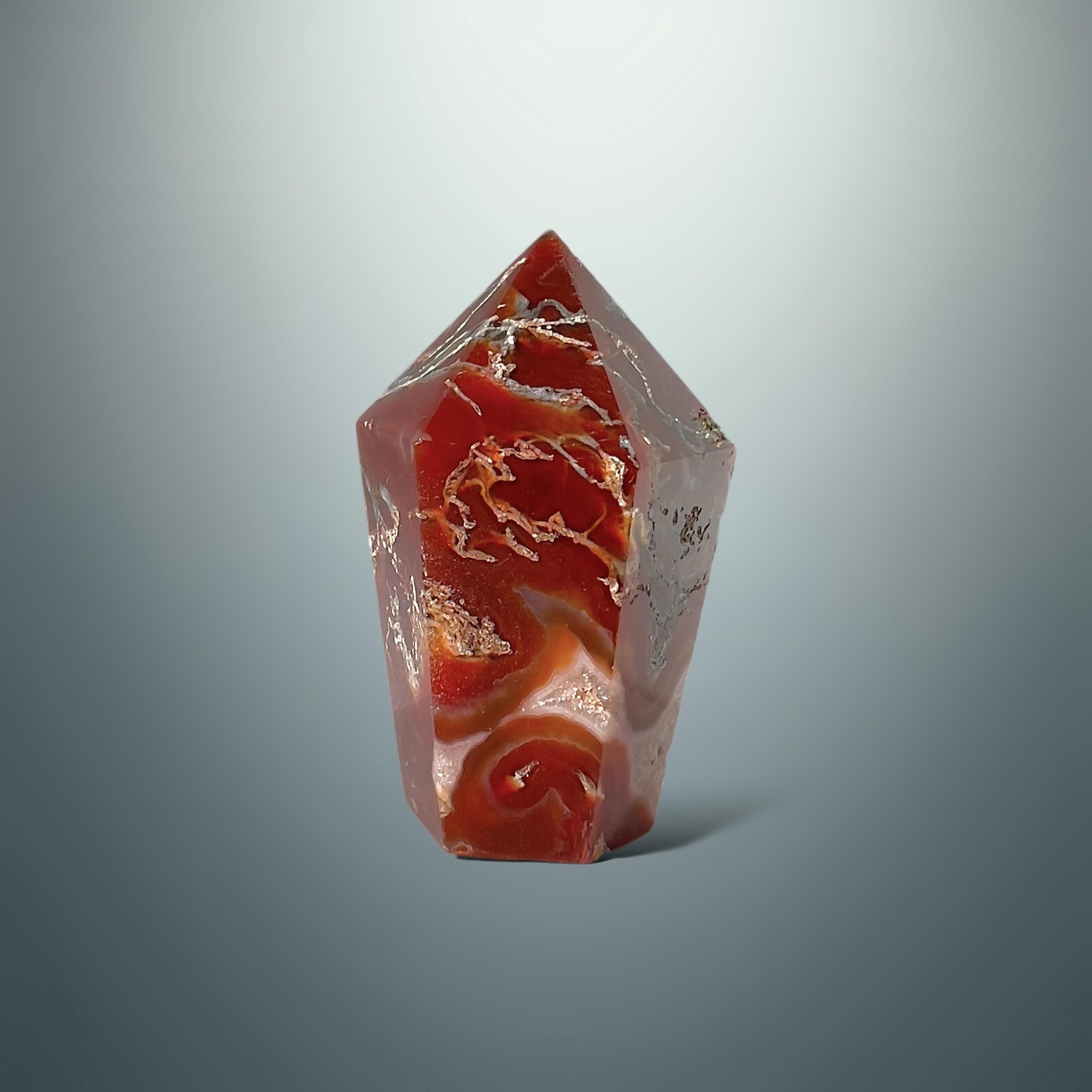 #piezas únicas_punta ágata musgo roja 7