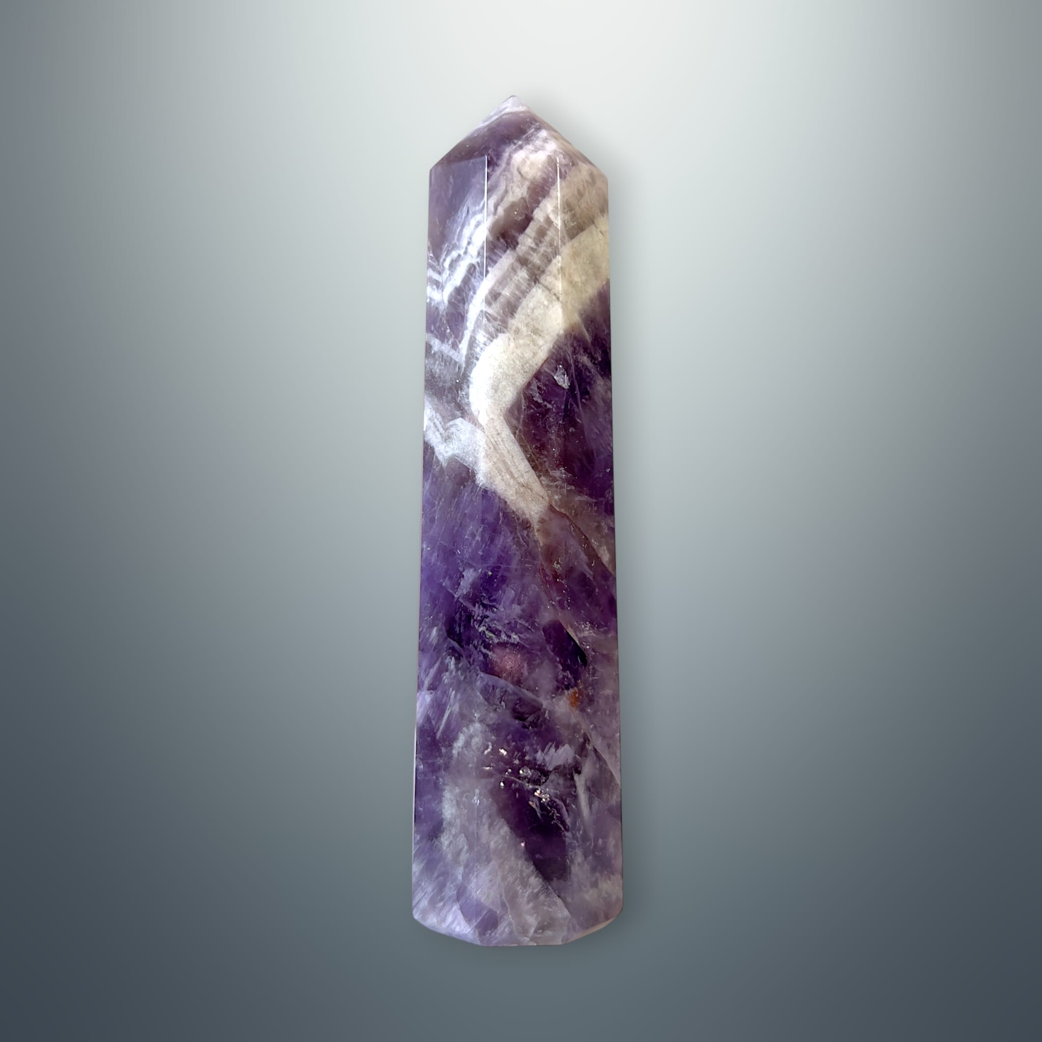 #piezas únicas_torre hexagonal amatista chevron 8