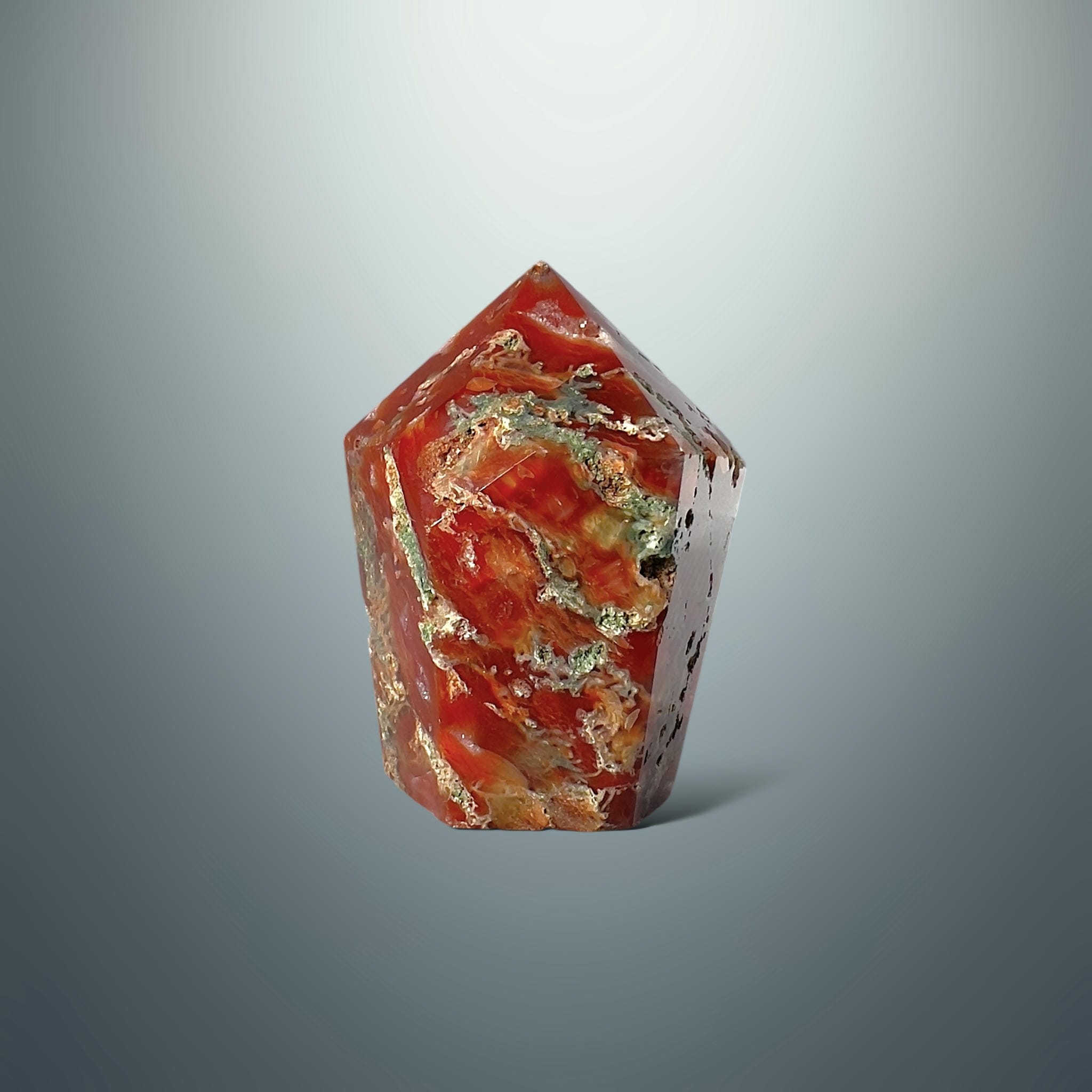 #piezas únicas_punta ágata musgo roja 8