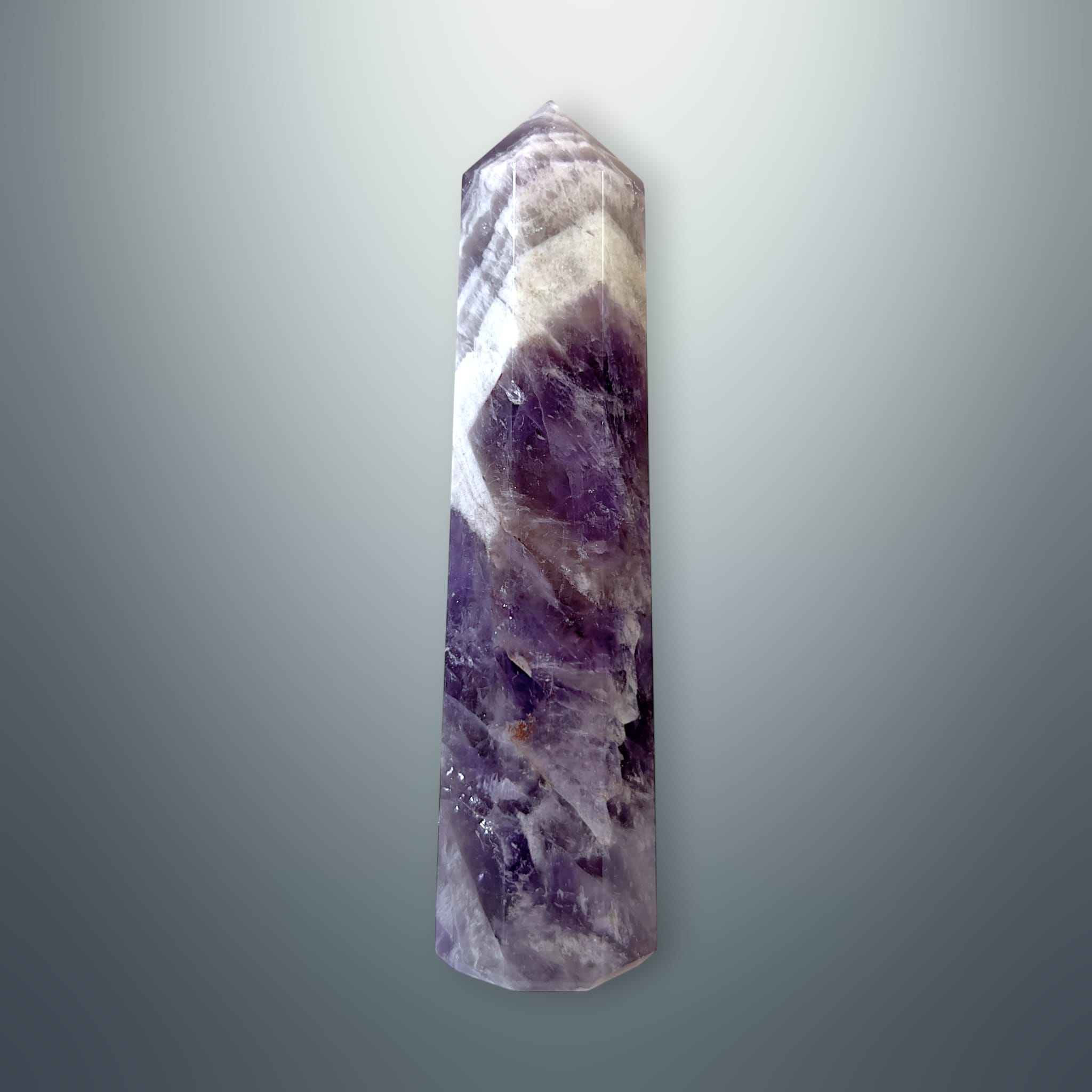 #piezas únicas_torre hexagonal amatista chevron 8