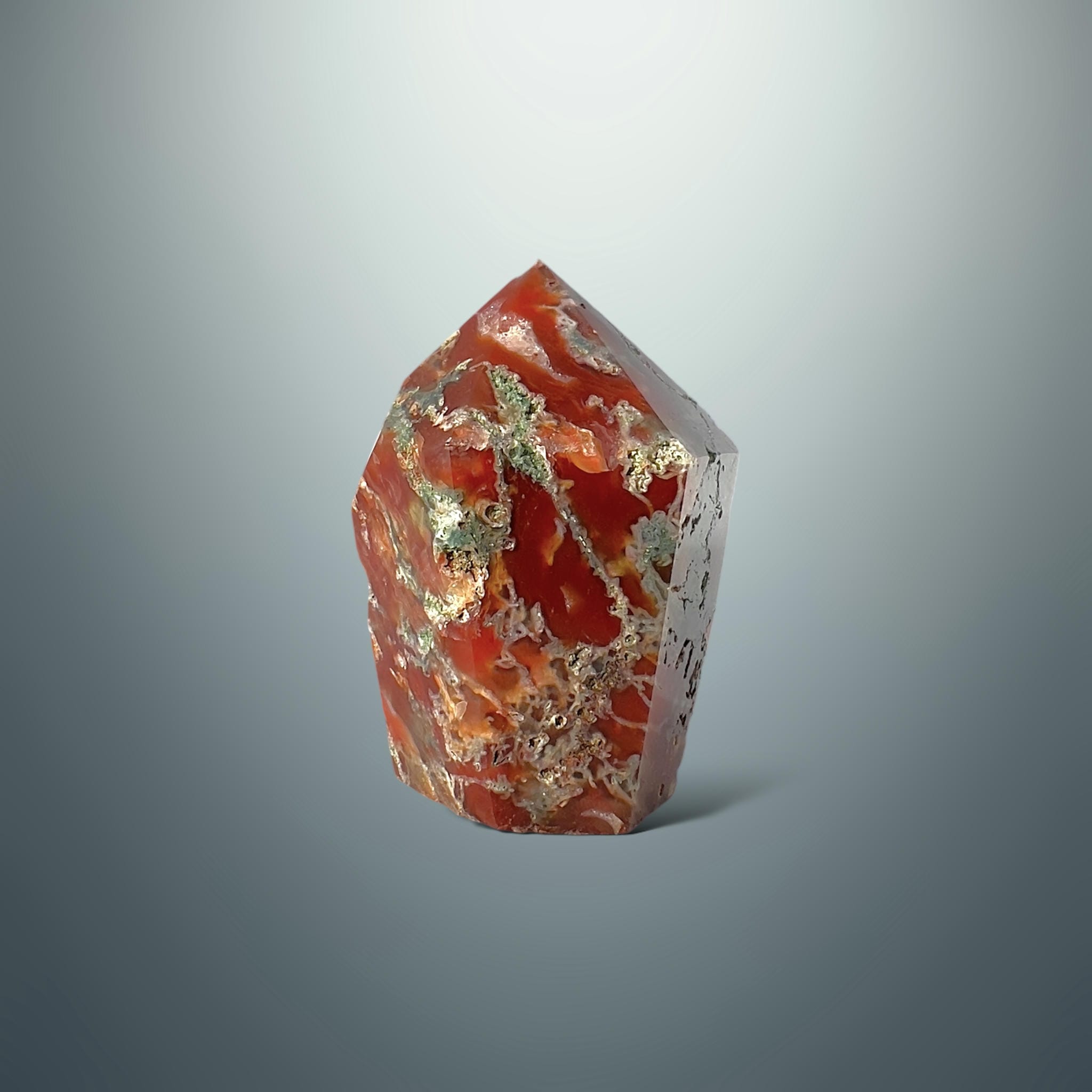 #piezas únicas_punta ágata musgo roja 8