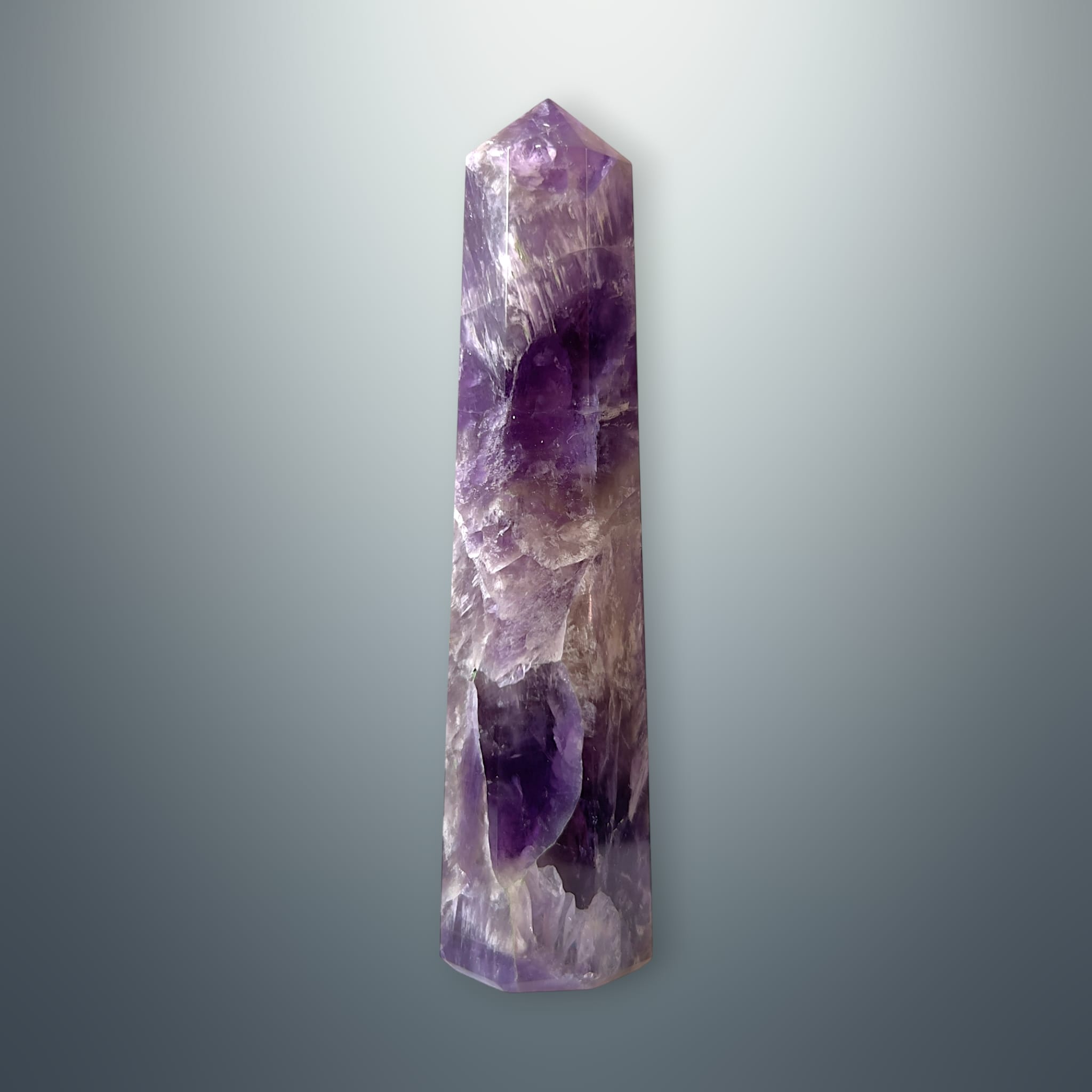 #piezas únicas_torre hexagonal amatista chevron 9