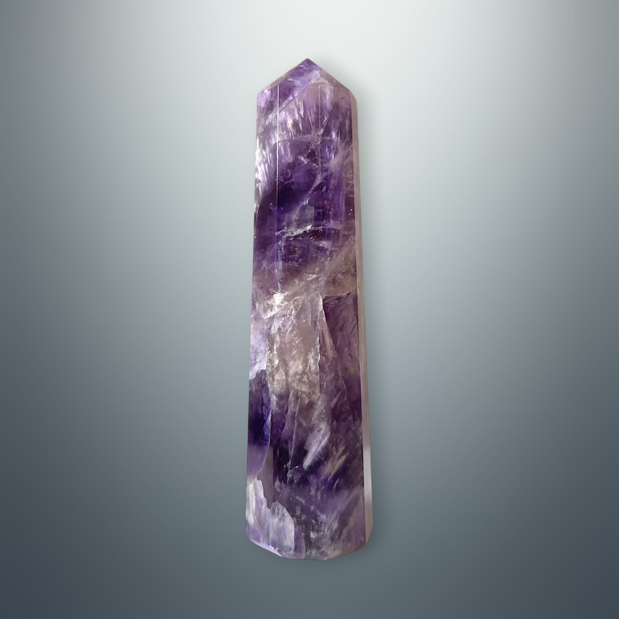 #piezas únicas_torre hexagonal amatista chevron 9