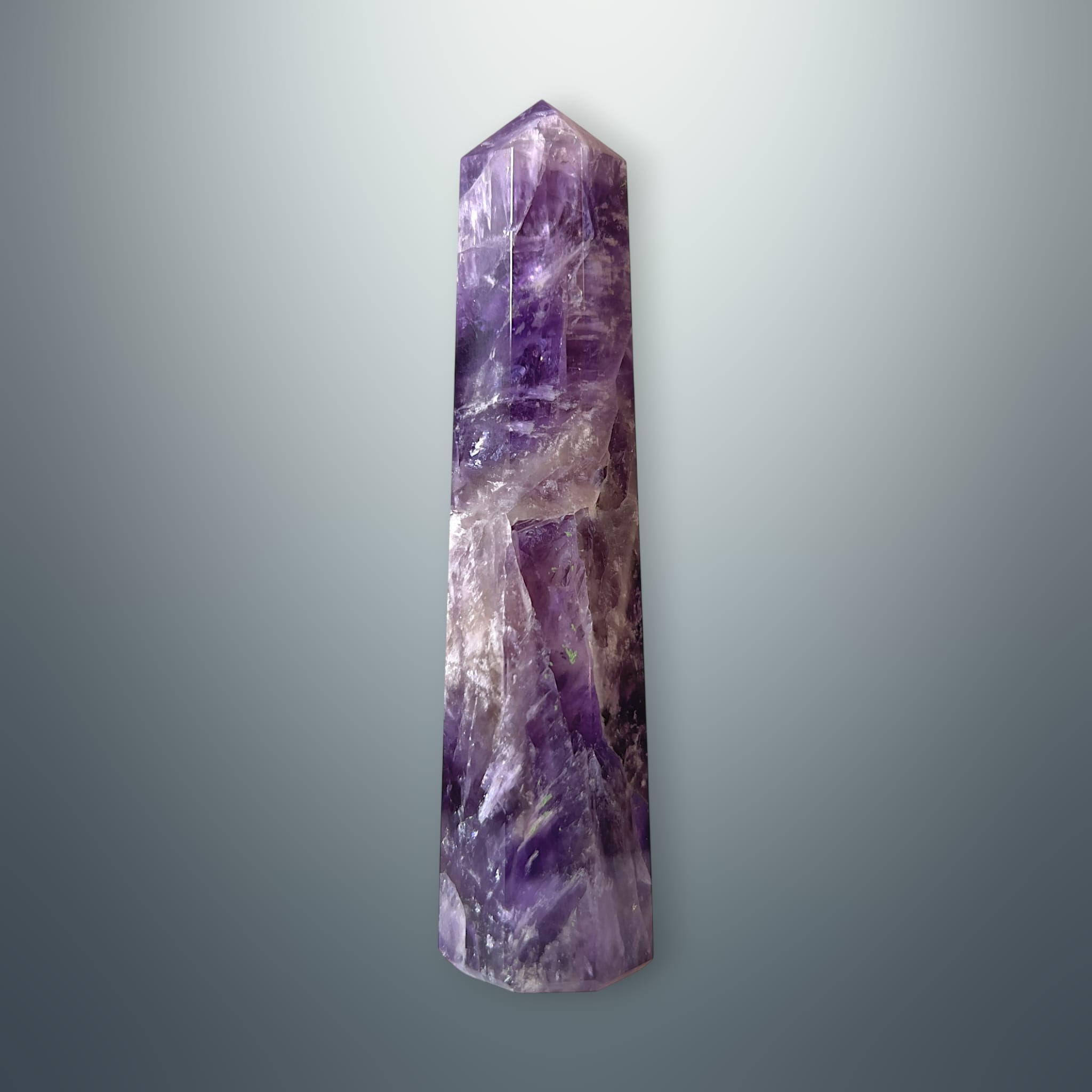 #piezas únicas_torre hexagonal amatista chevron 9