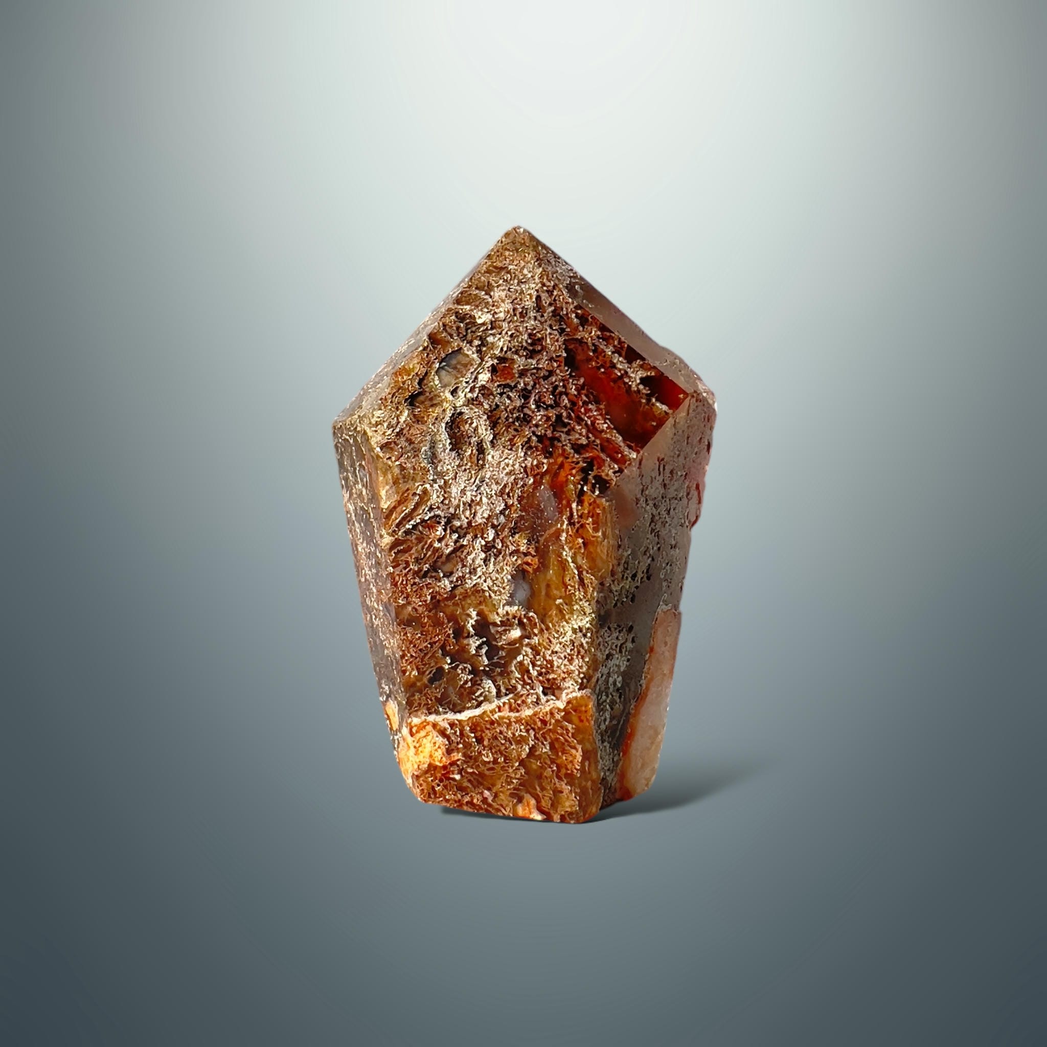 #piezas únicas_punta ágata musgo roja 9