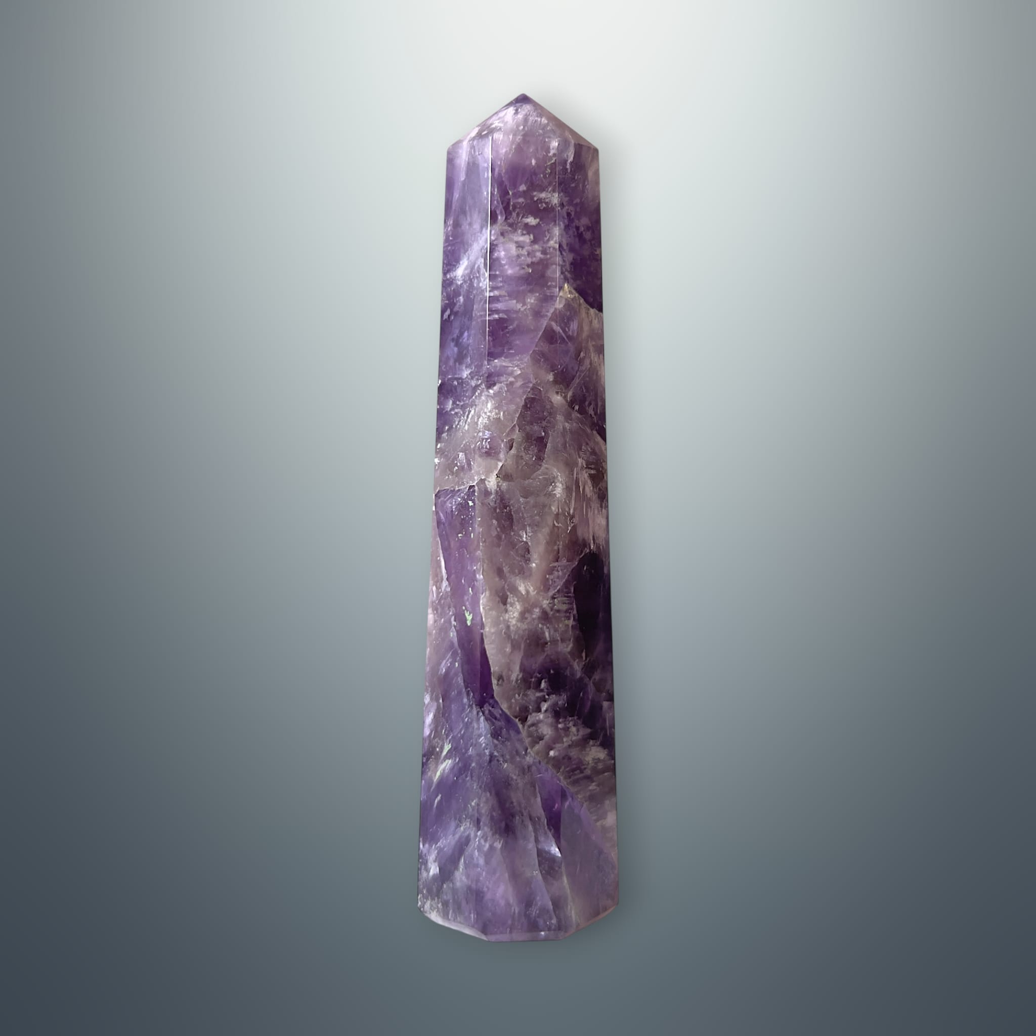 #piezas únicas_torre hexagonal amatista chevron 9