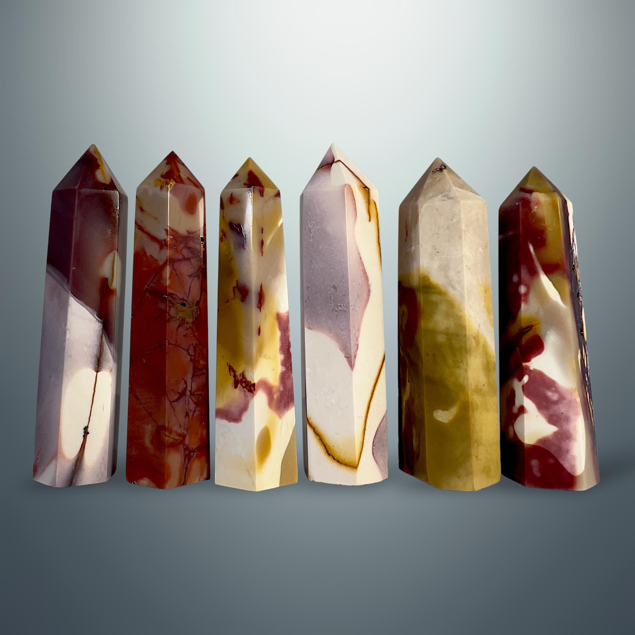 Mookaita (Jaspe Australiano) en Torre Hexagonal