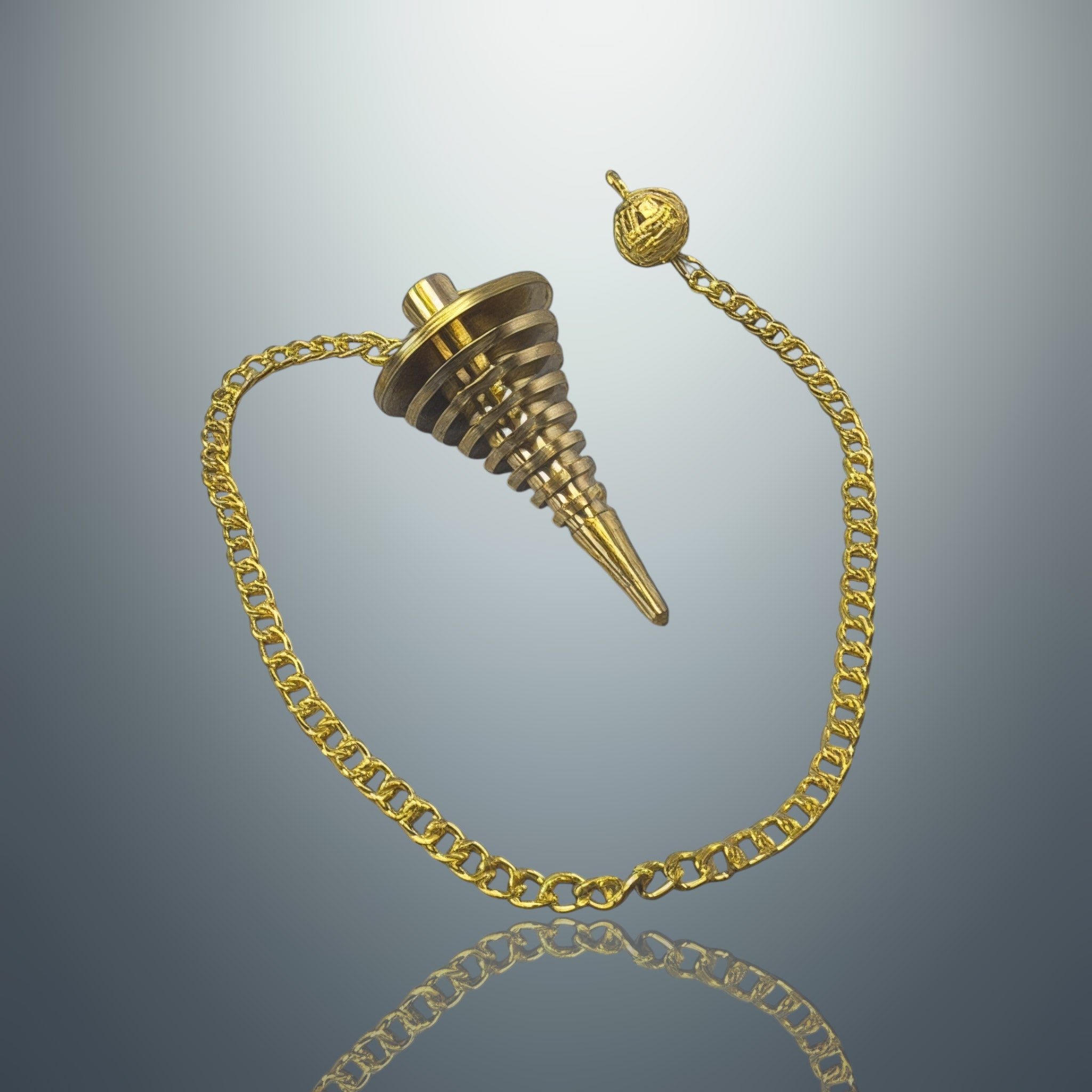 Pendulo Cono Vertical (Hard Coil) - Metal Dorado