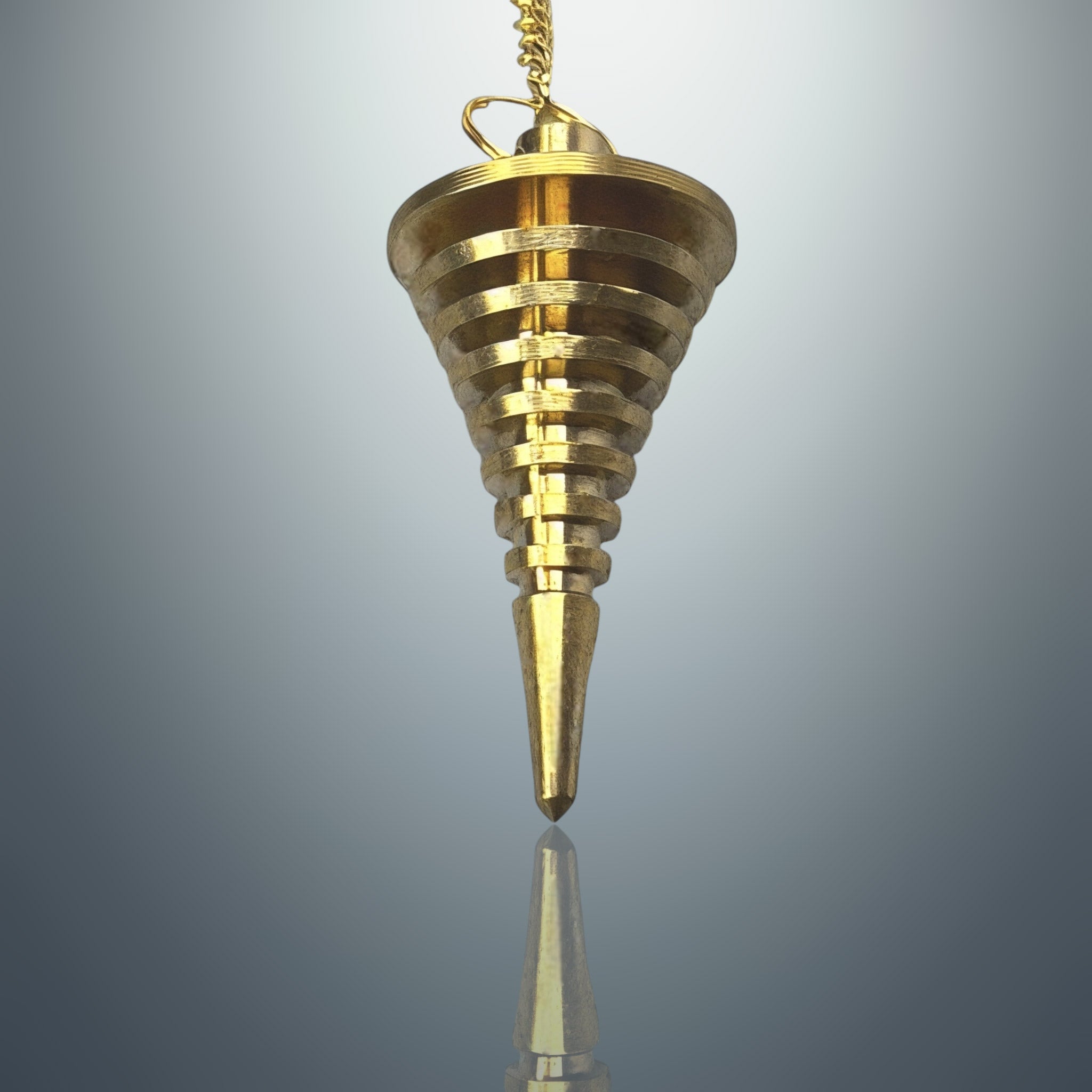 Pendulo Cono Vertical (Hard Coil) - Metal Dorado