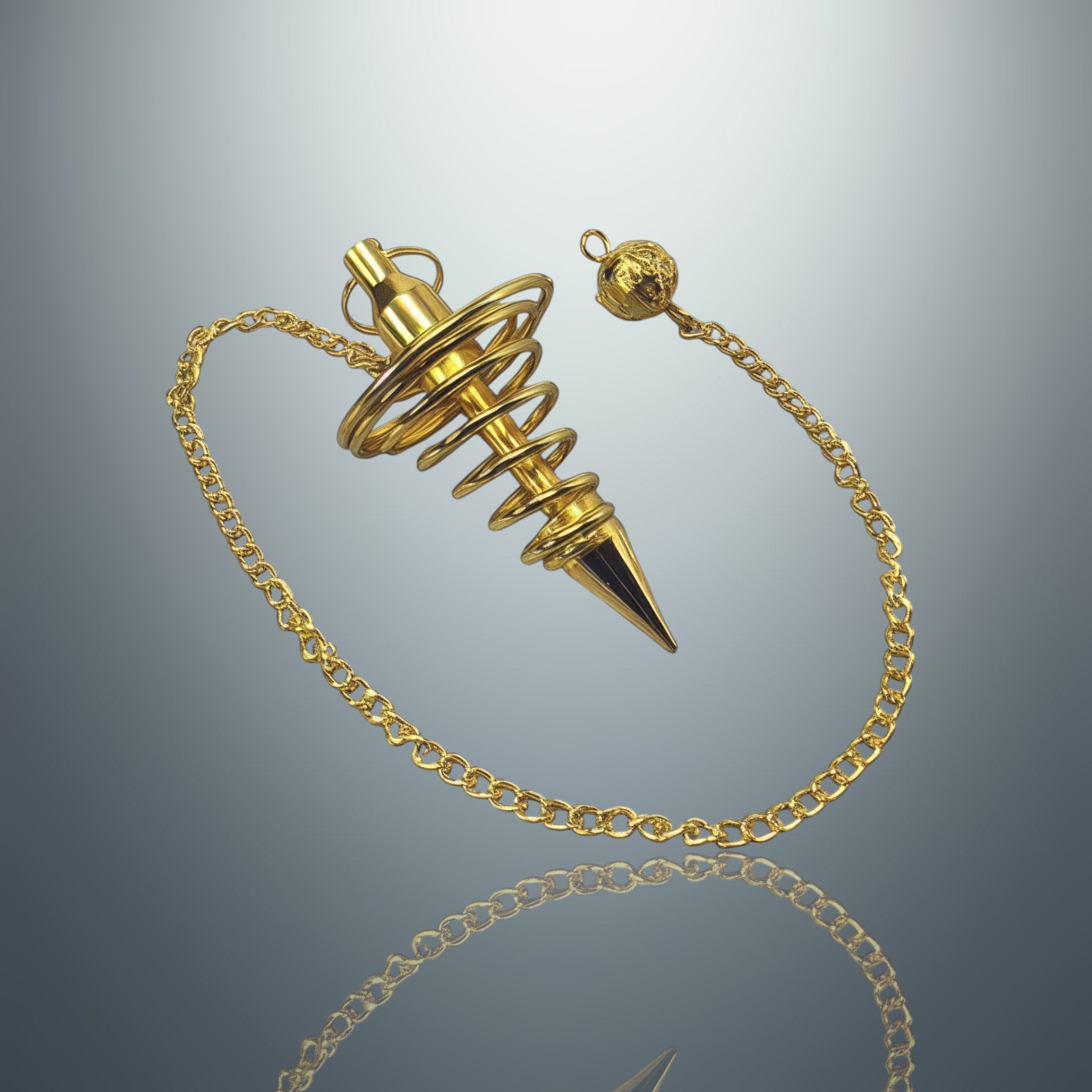 Péndulo Espiral - Metal Dorado