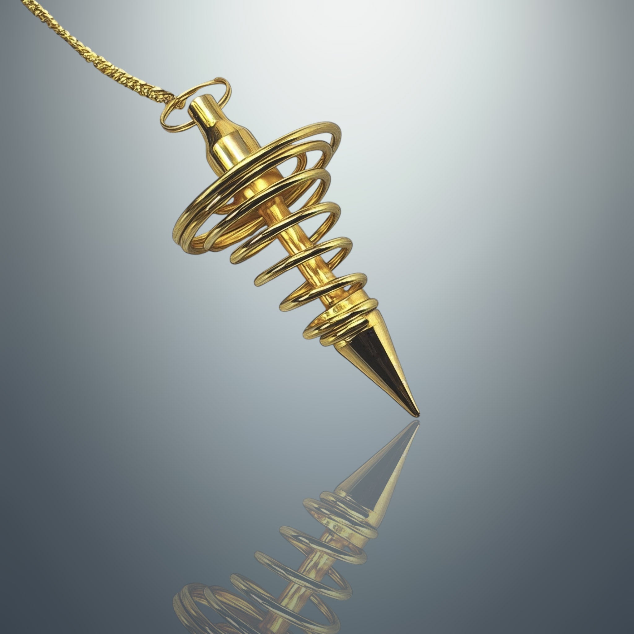 Péndulo Espiral - Metal Dorado