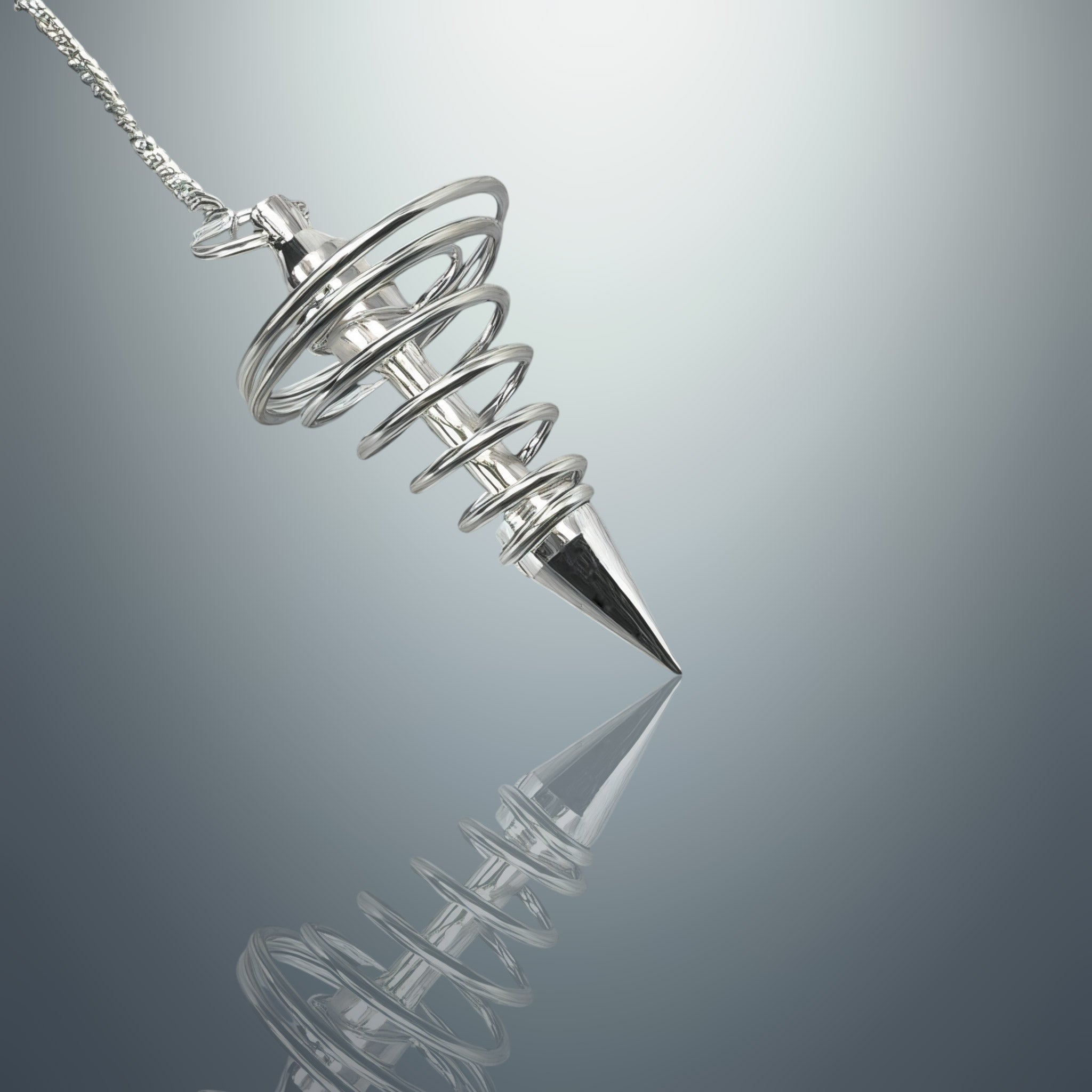 Péndulo Espiral - Metal Plateado