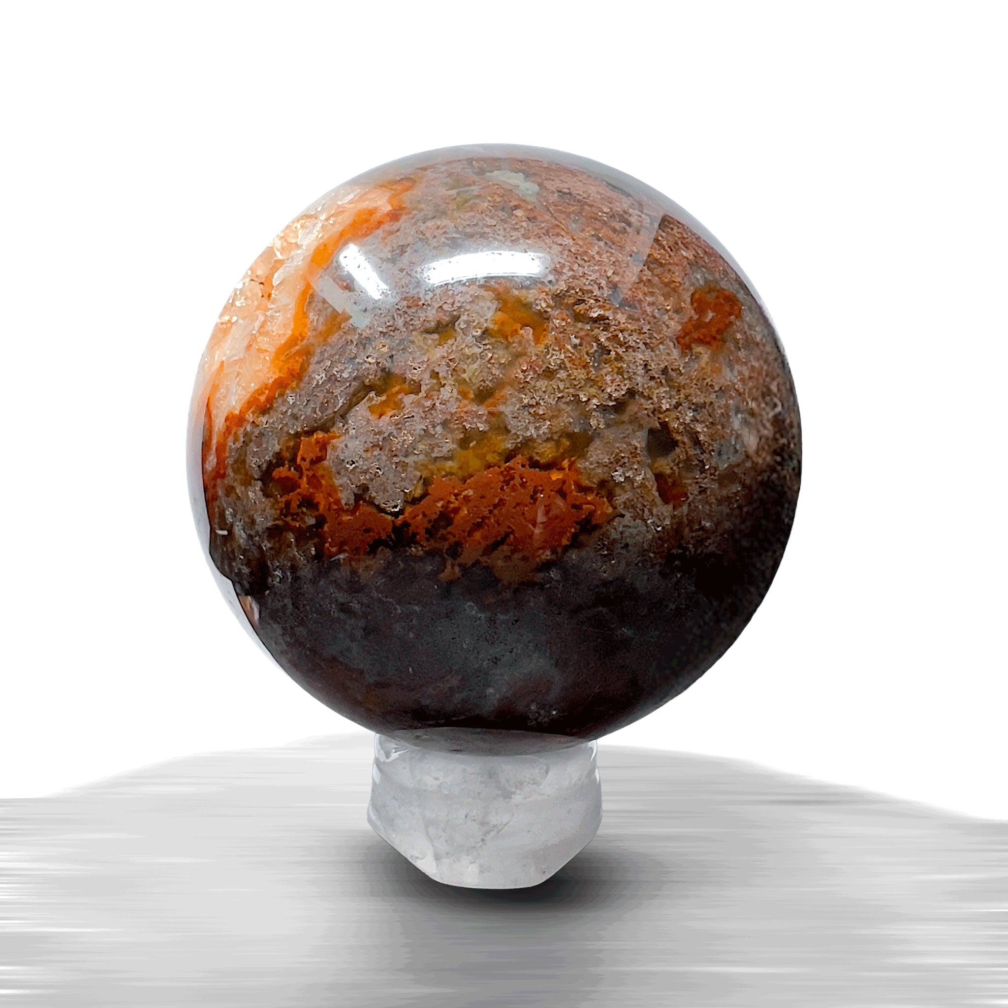 #piezas únicas_esfera ágata musgo roja 1