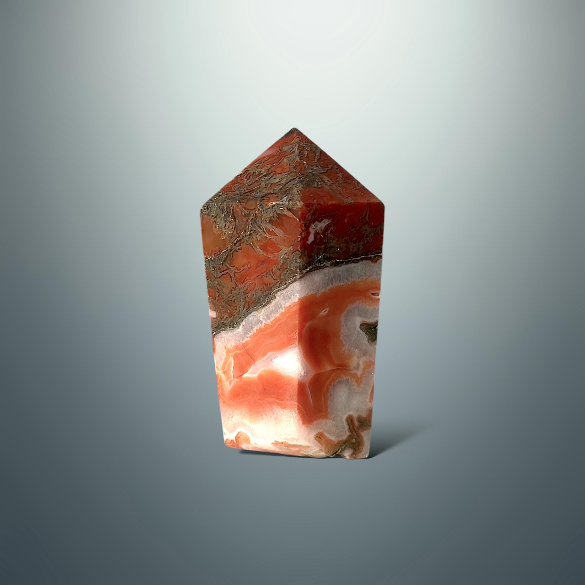 #piezas únicas_punta ágata musgo roja 1