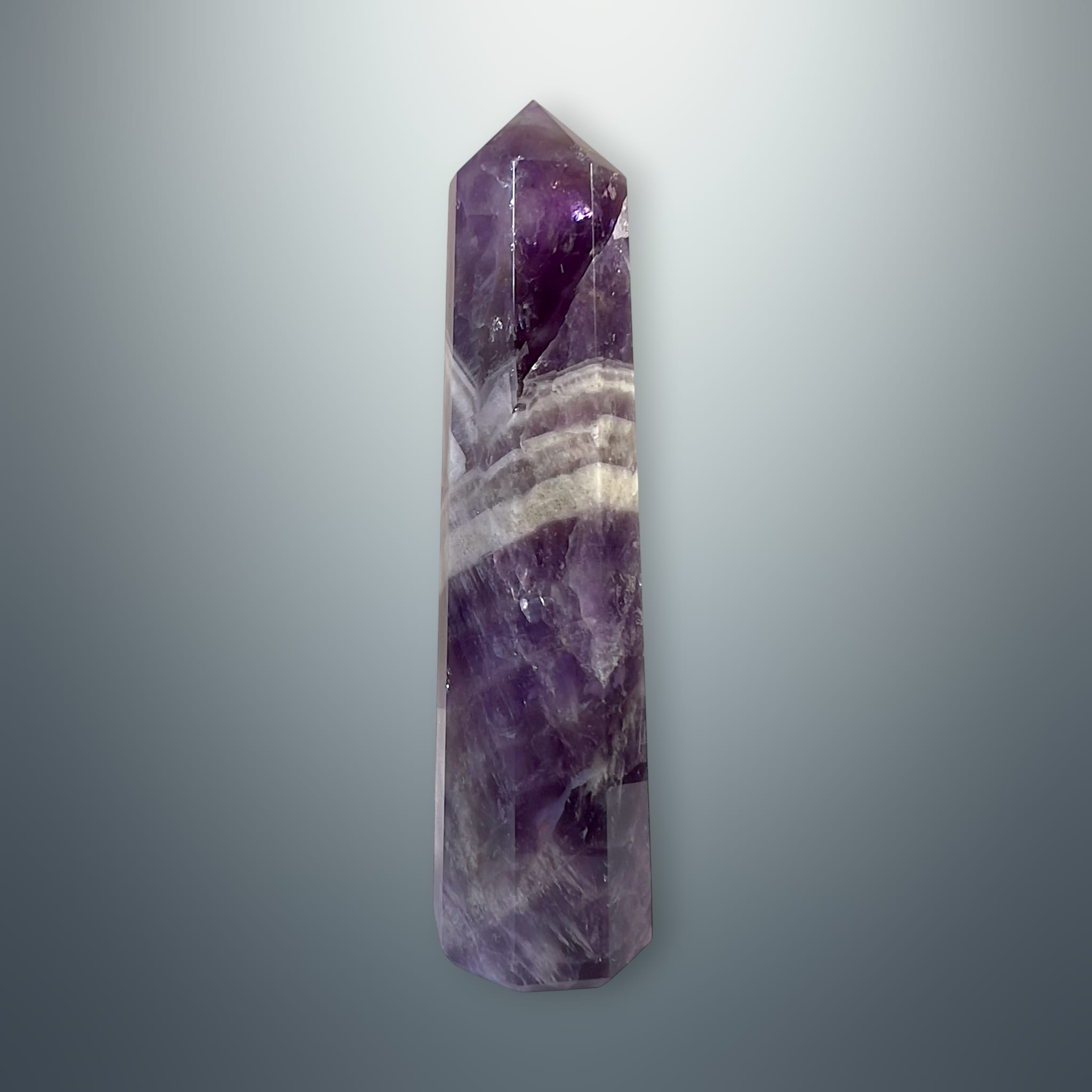 #piezas únicas_torre hexagonal amatista chevron 1